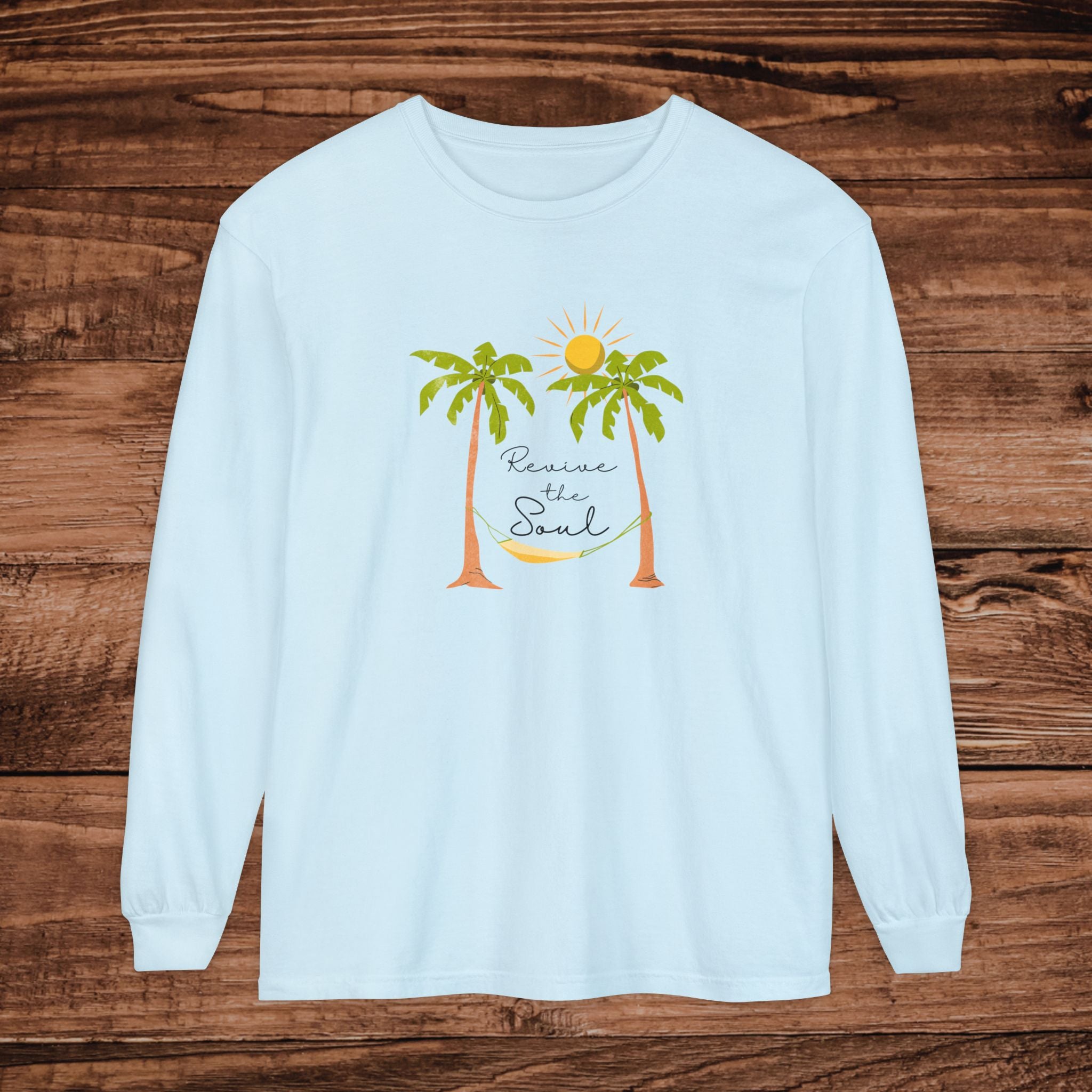 Revive the Soul Beach Hammock Long Sleeve T-Shirt