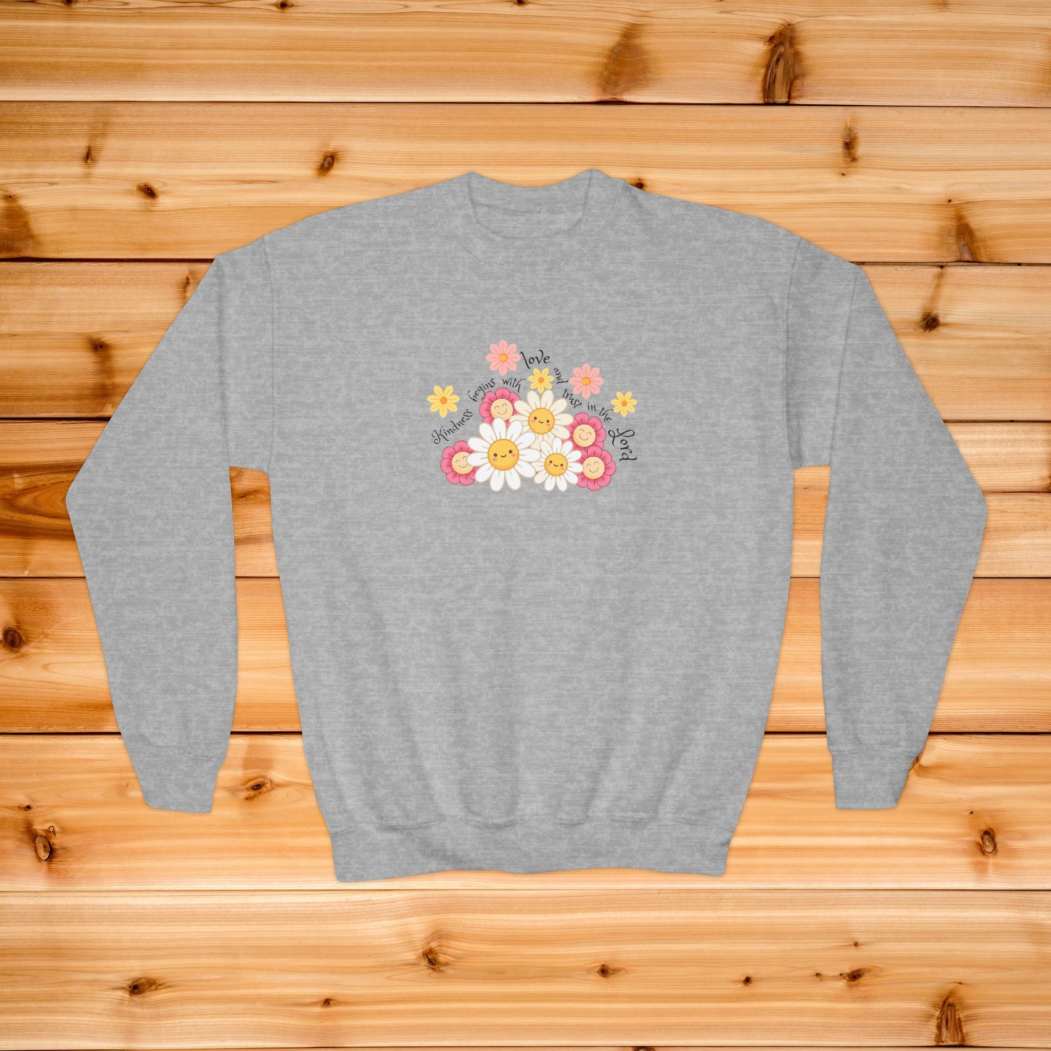 Daisy Kindness Youth Sweatshirt | Floral Kids Crewneck