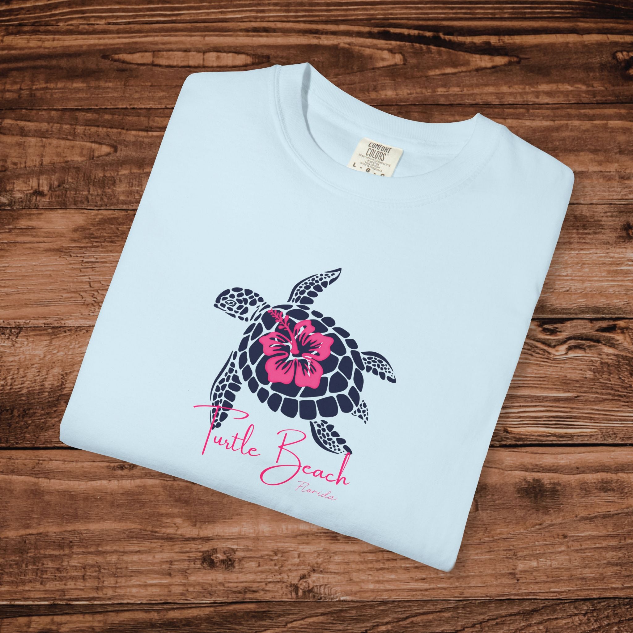 Turtle Beach Florida Shirt, Vintage Sea Turtle Tee, Coastal Aesthetic Beach Top, Florida Vacation Souvenir, Comfort Colors Unisex T-shirt