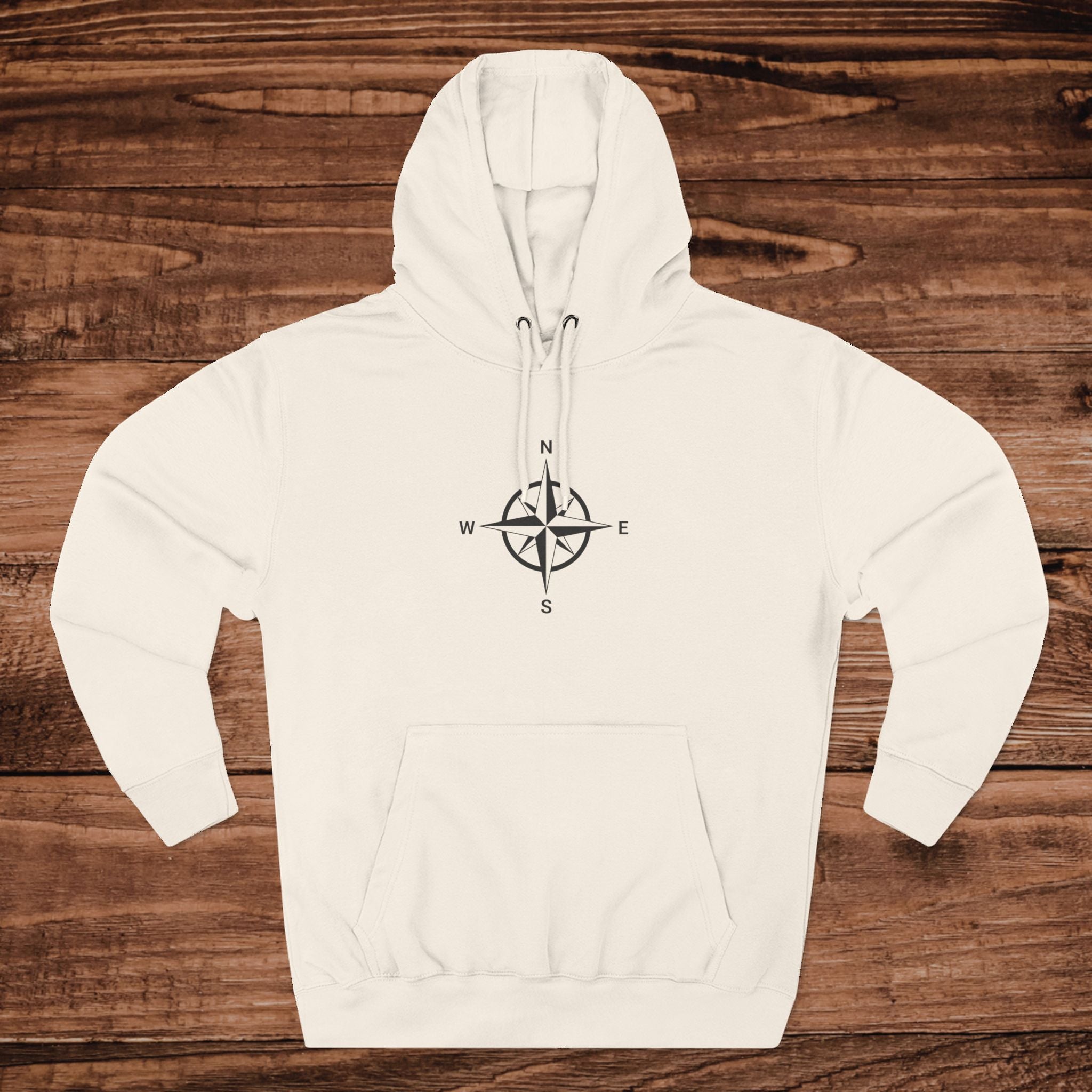 Minimal Compass Graphic Hoodie | Nautical North South East West