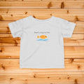 Teach a Boy to Fish infant tee | cute orange fish graphic