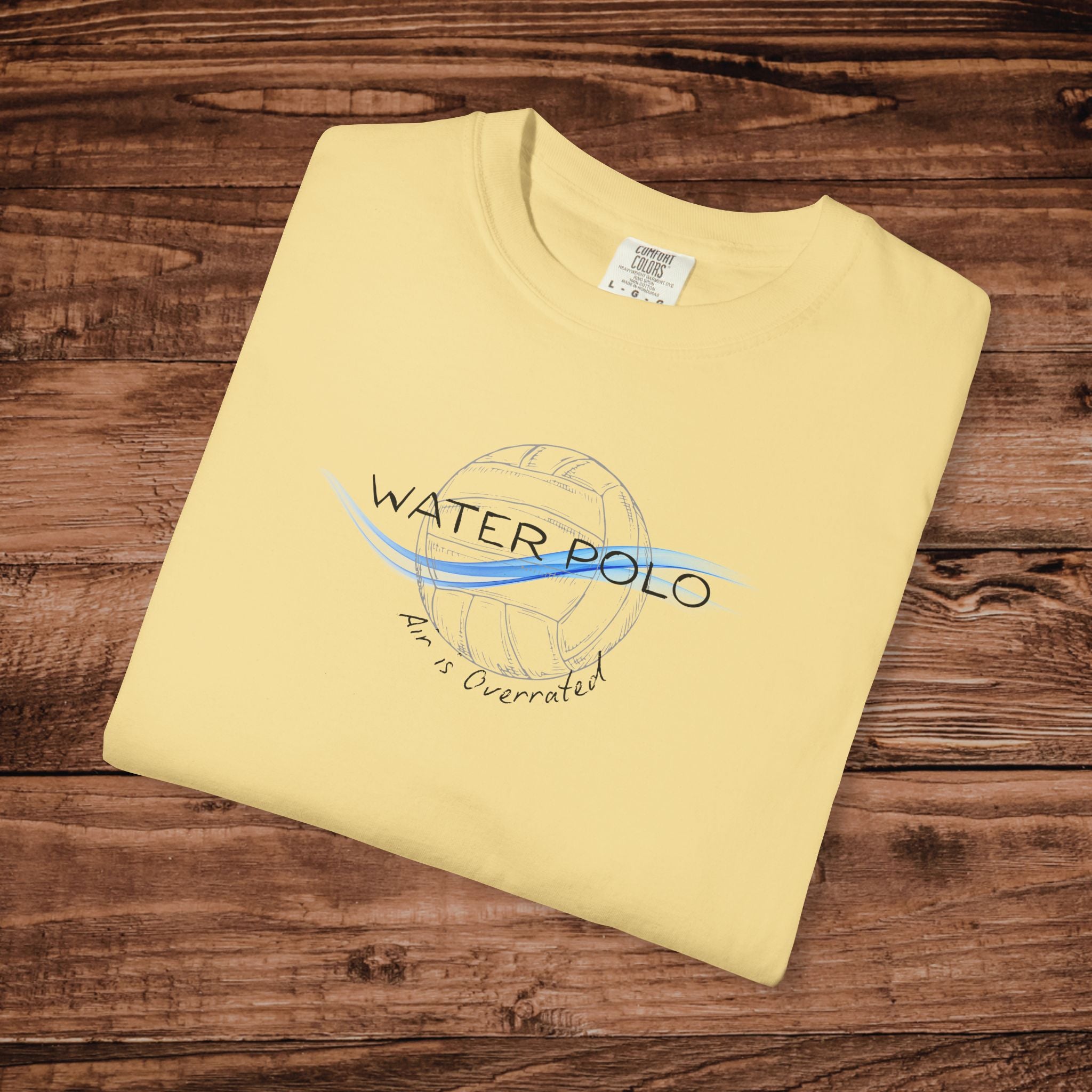 Water Polo T-Shirt, Vintage Aquatic Sport Tee, Minimalist Waterpolo Shirt, Garment Dyed Heavyweight Cotton, Water Polo Gift for Him or Her