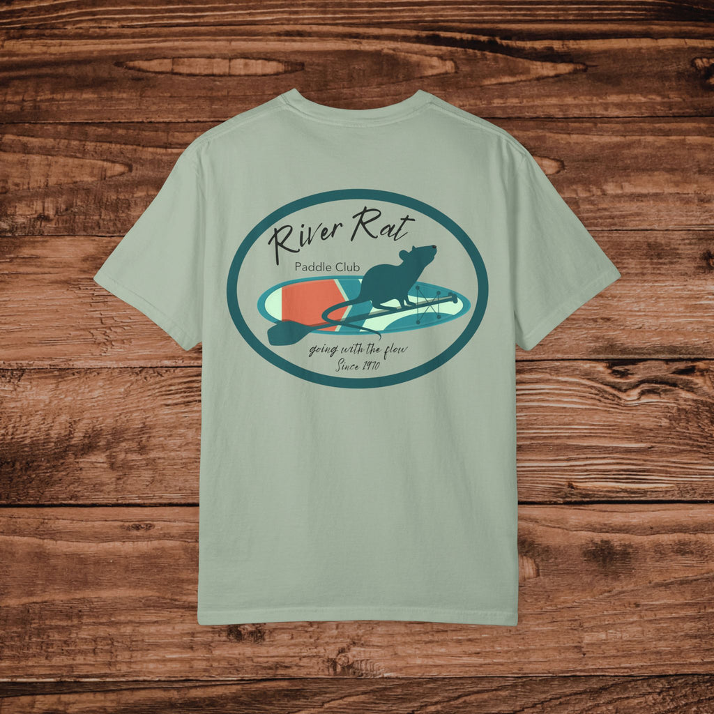 River Rat Paddle Club T-Shirt | Dual Graphics, Outdoor Kayak Paddle Board Apparel