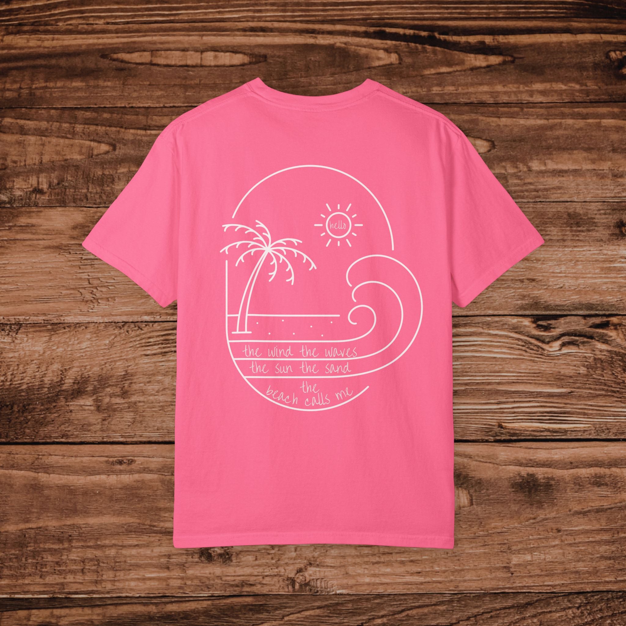 Summer Graphic Tee, The Wind The Waves The Sun The Sand T-Shirt, Minimal Aesthetic line art Beach Shirt, Oversized Coastal Beachwear