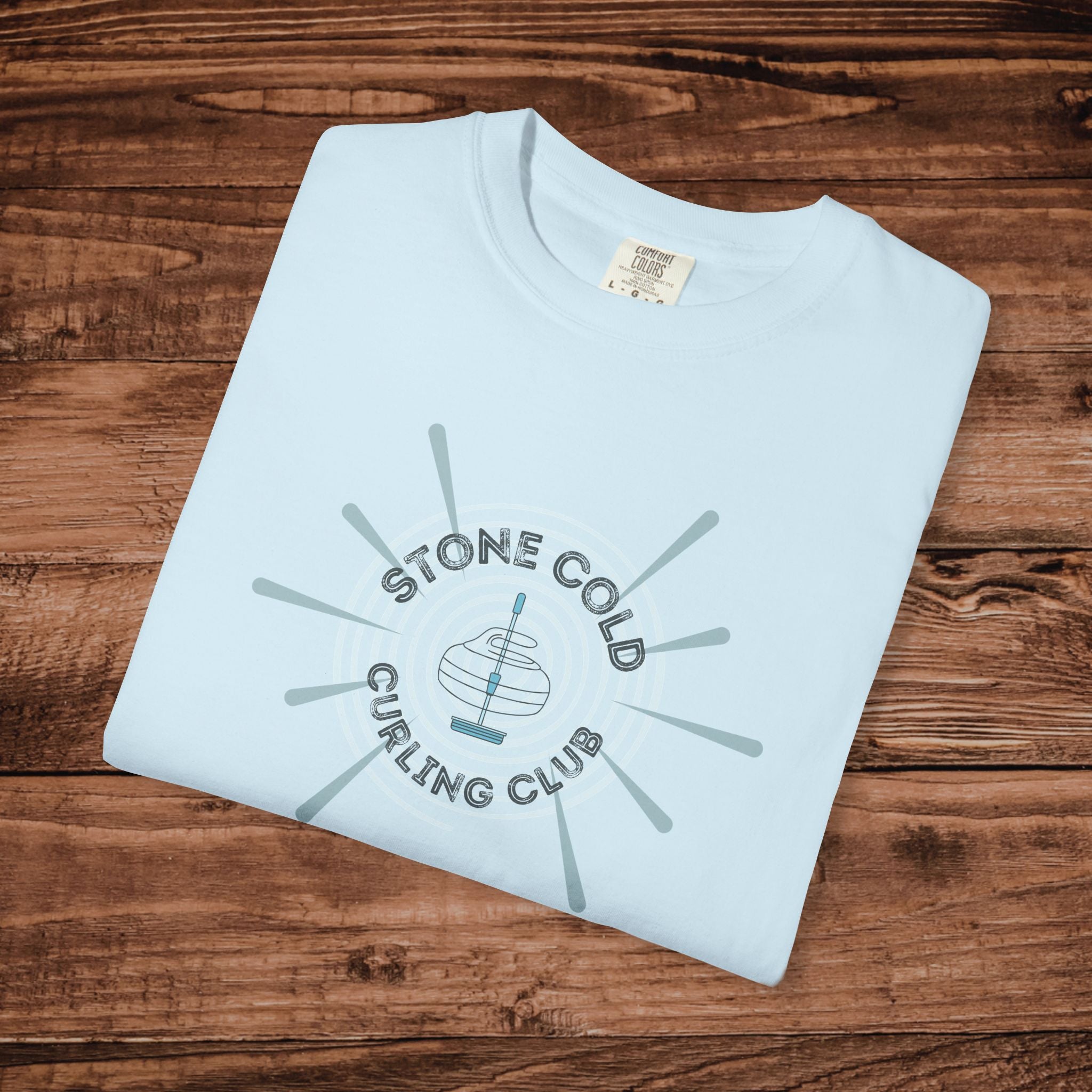 Stone Cold Curling Club Tshirt, Curling Stone Tee, Gift for Curlers, Aesthetic Curling Tshirt, Retro Rink Tee, Minimalist Curling Stone Logo