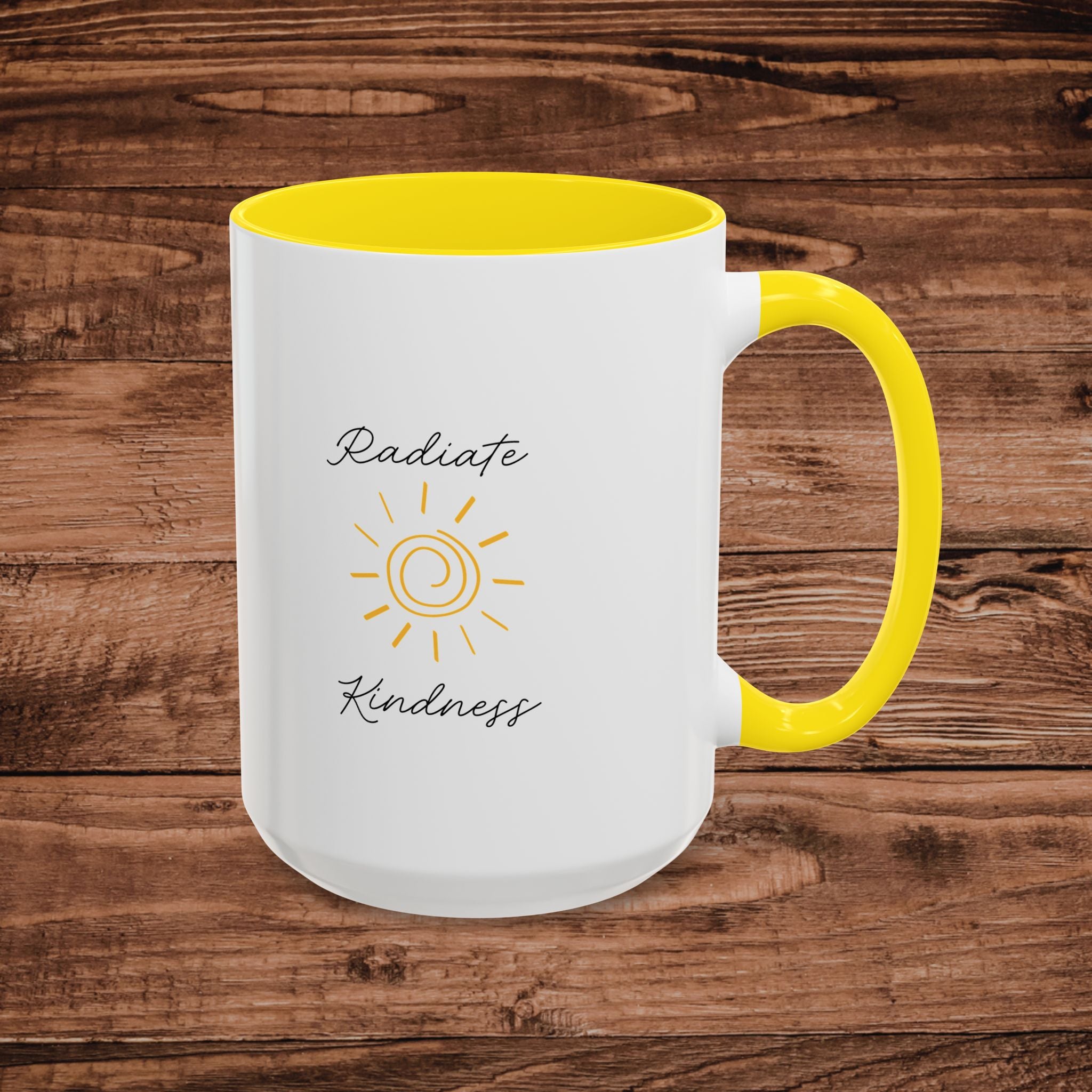 Radiate Happiness Sun Accent Coffee Mug
