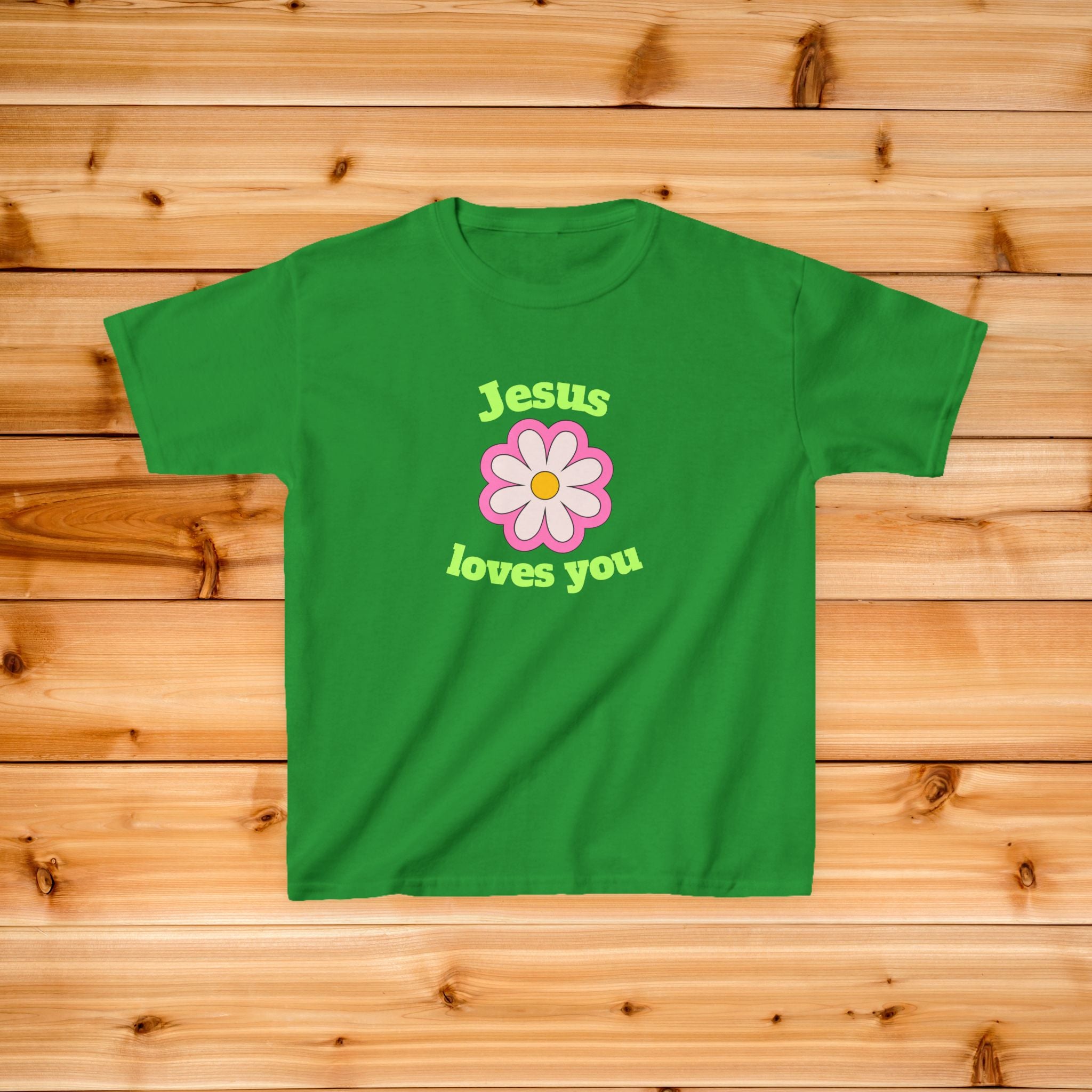 Jesus Loves You flower kids t-shirt | Christian children tee, pastel floral