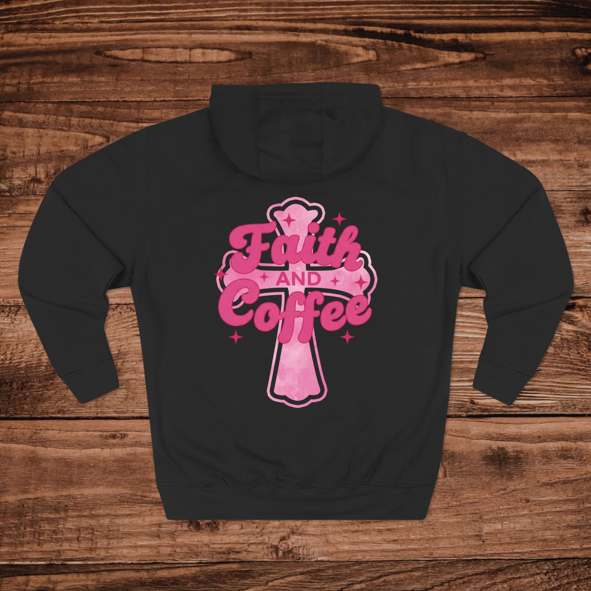 Faith and Coffee Hoodie | Cross Graphic Pullover