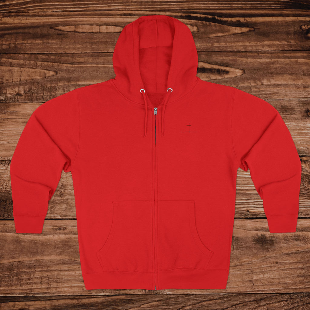 Christian Faith Cross Zip Up Hoodie | Scripture Apparel | Gift for Her