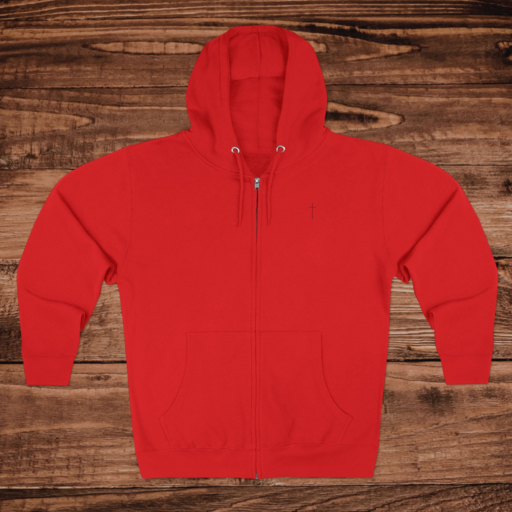 Christian Faith Cross Zip Up Hoodie | Scripture Apparel | Gift for Her