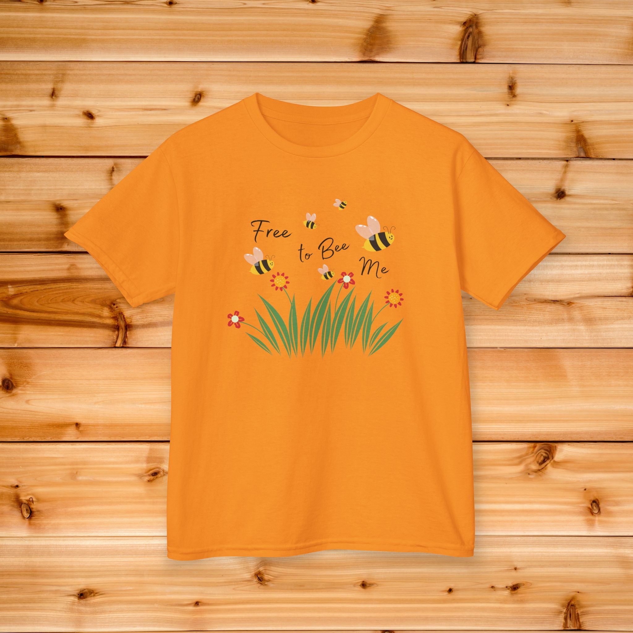 Free Bee Me Kids Tee | Bees, Flowers, Grass, Cute Nature Design