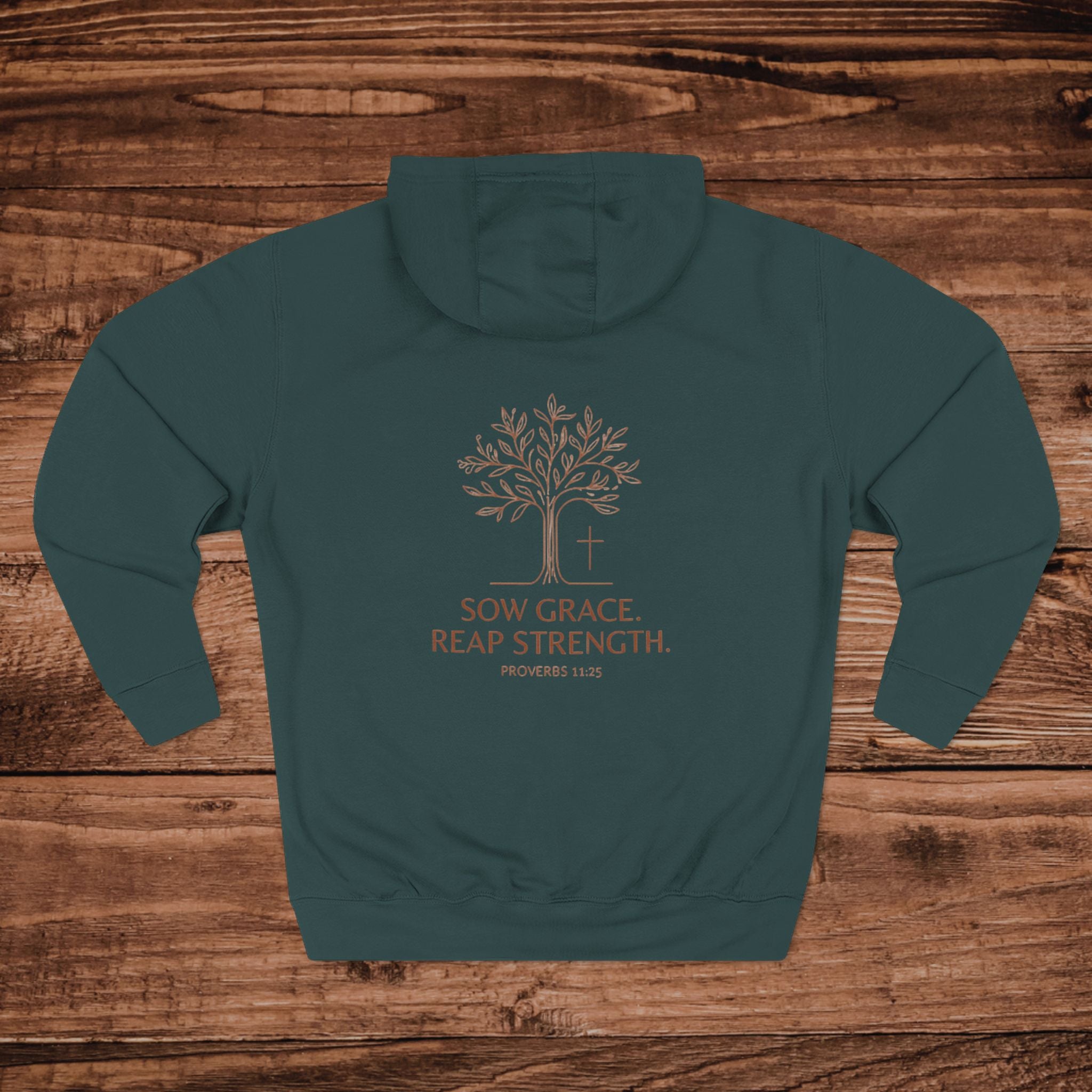 Sow Grace Reap Strength tree hoodie | Christian faith sweatshirt