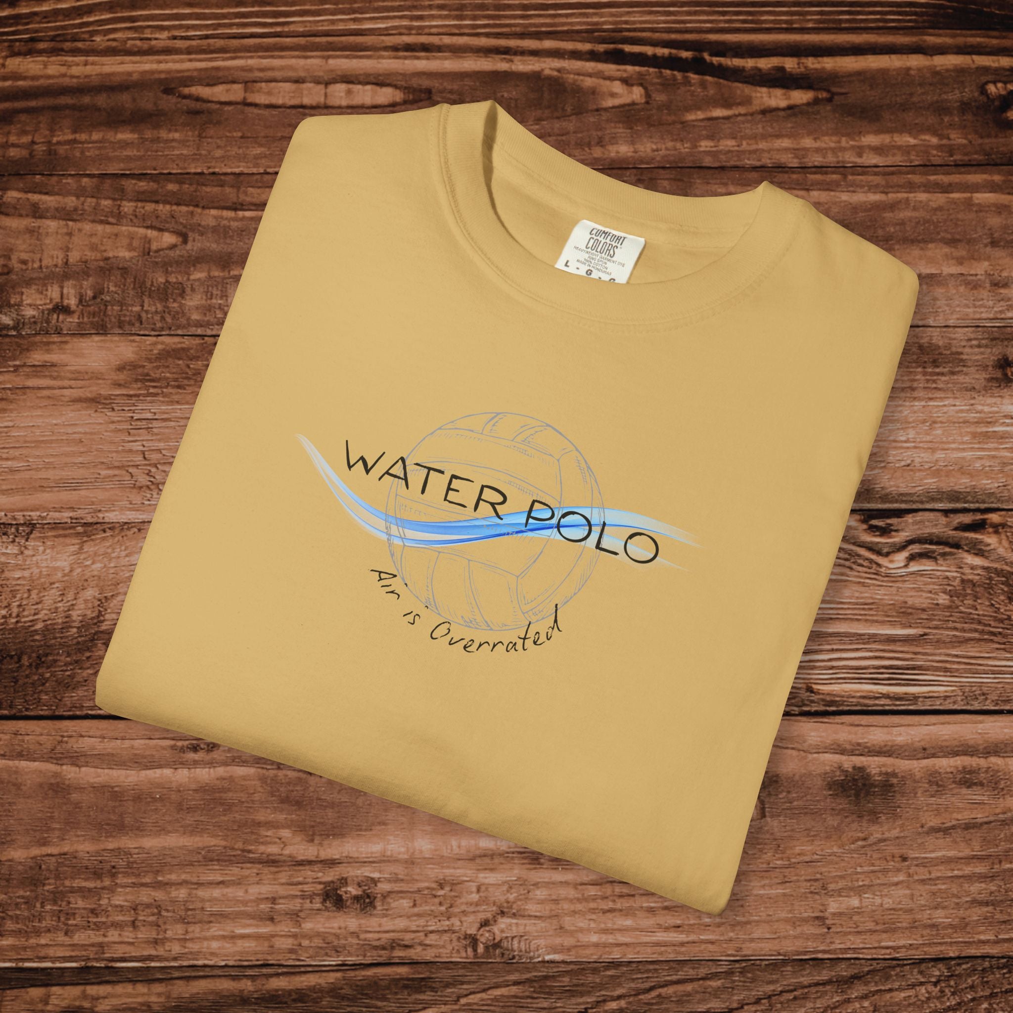 Water Polo T-Shirt, Vintage Aquatic Sport Tee, Minimalist Waterpolo Shirt, Garment Dyed Heavyweight Cotton, Water Polo Gift for Him or Her