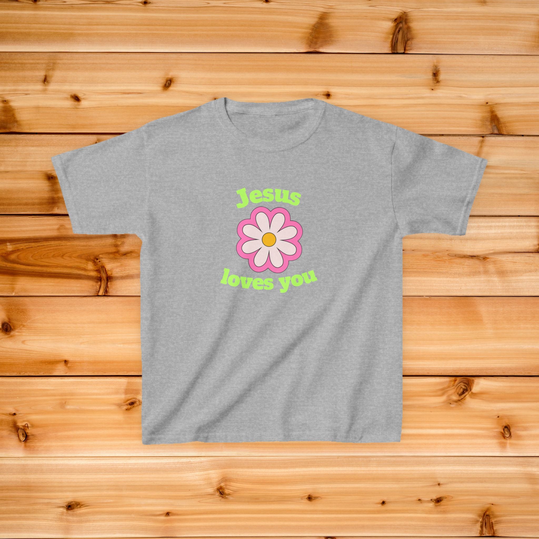 Jesus Loves You flower kids t-shirt | Christian children tee, pastel floral
