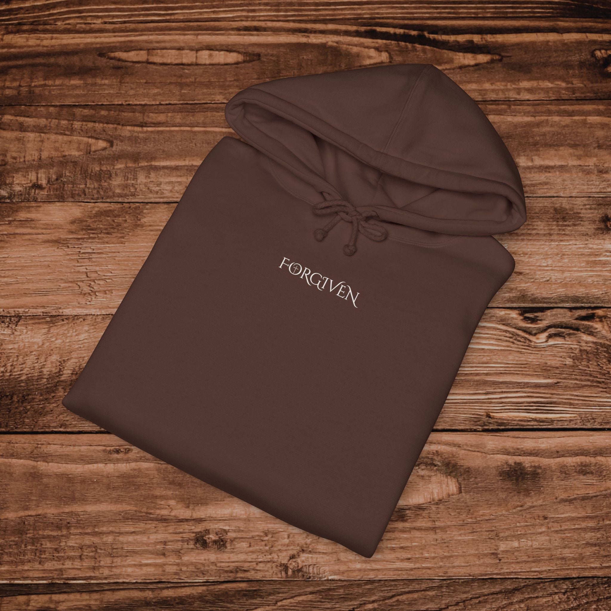 Embroidered Forgiven Hoodie, Minimalist Christian Sweatshirt, Premium Faith Hoodie, Aesthetic Religious Gift Streetwear, Oversized