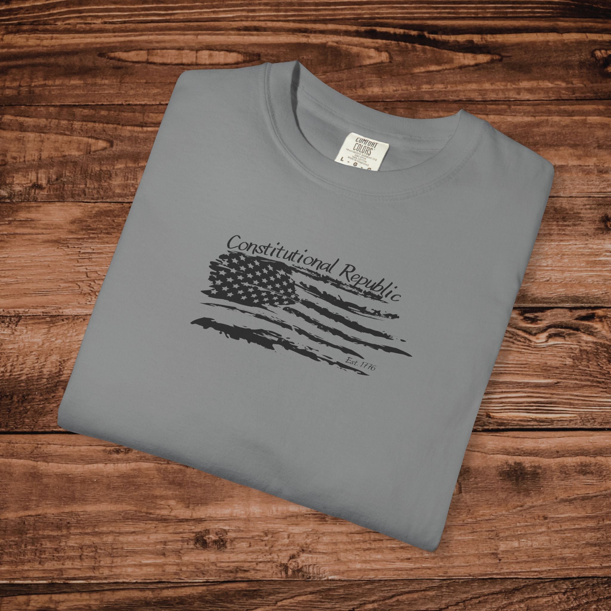 Constitutional Republic T-shirt, America 1776 Tshirt, Distressed Flag Aesthetic Tee, Patriotic Graphic Tee, Conservative Gift, USA Heritage
