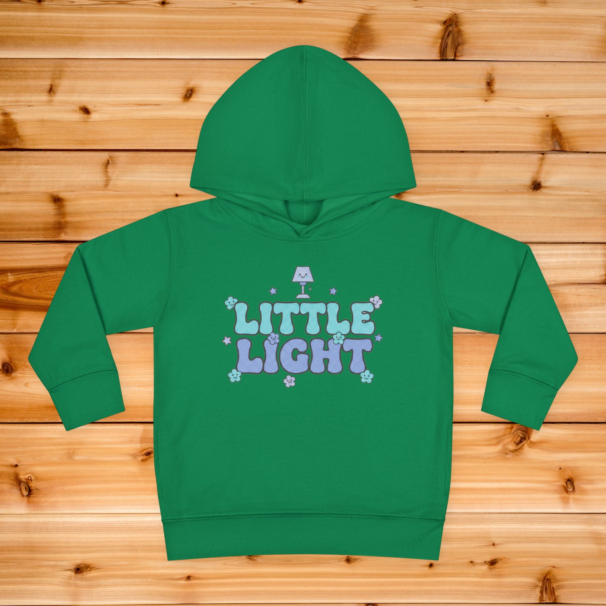 Little Light toddler hoodie Blue | kids pullover with lamp graphic