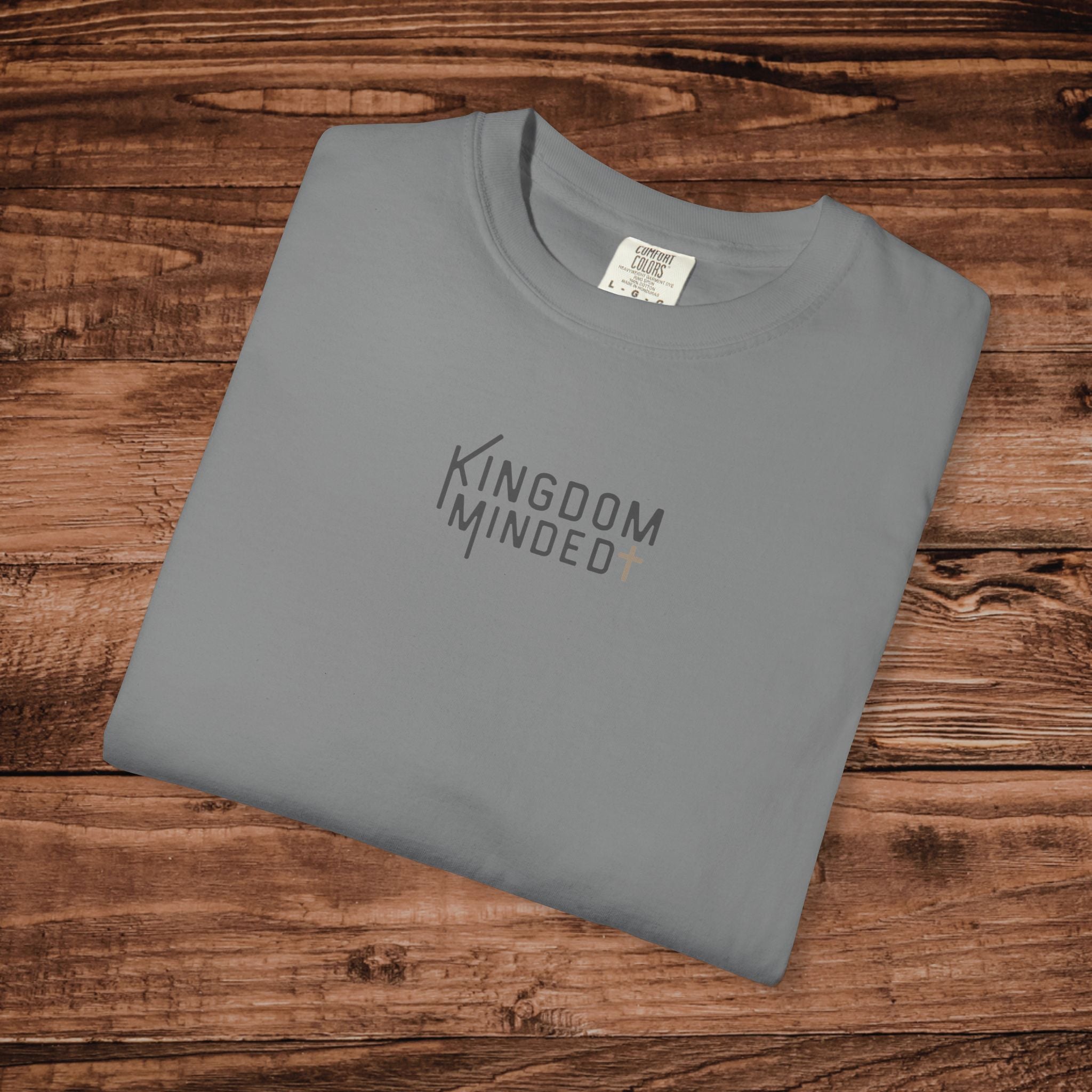 Kingdom Minded Shirt | Christian Minimalist Tee | Faith Based Clothing for Men and Women | Comfort Colors 1717
