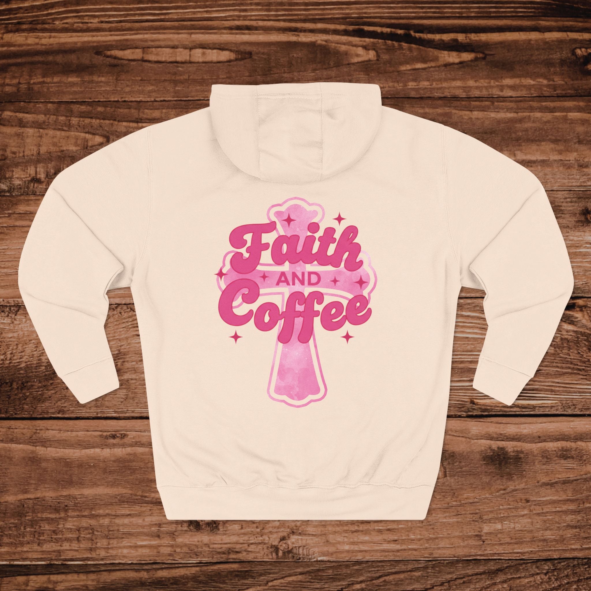 Faith and Coffee Hoodie | Cross Graphic Pullover