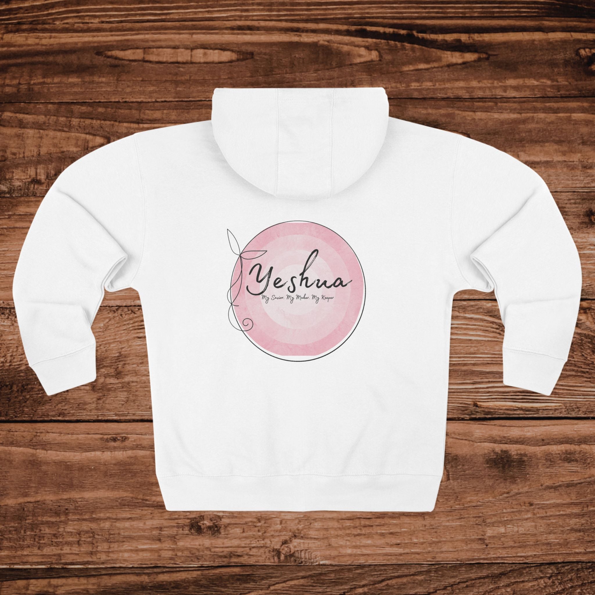 Yeshua Watercolor Circle Zip Hoodie