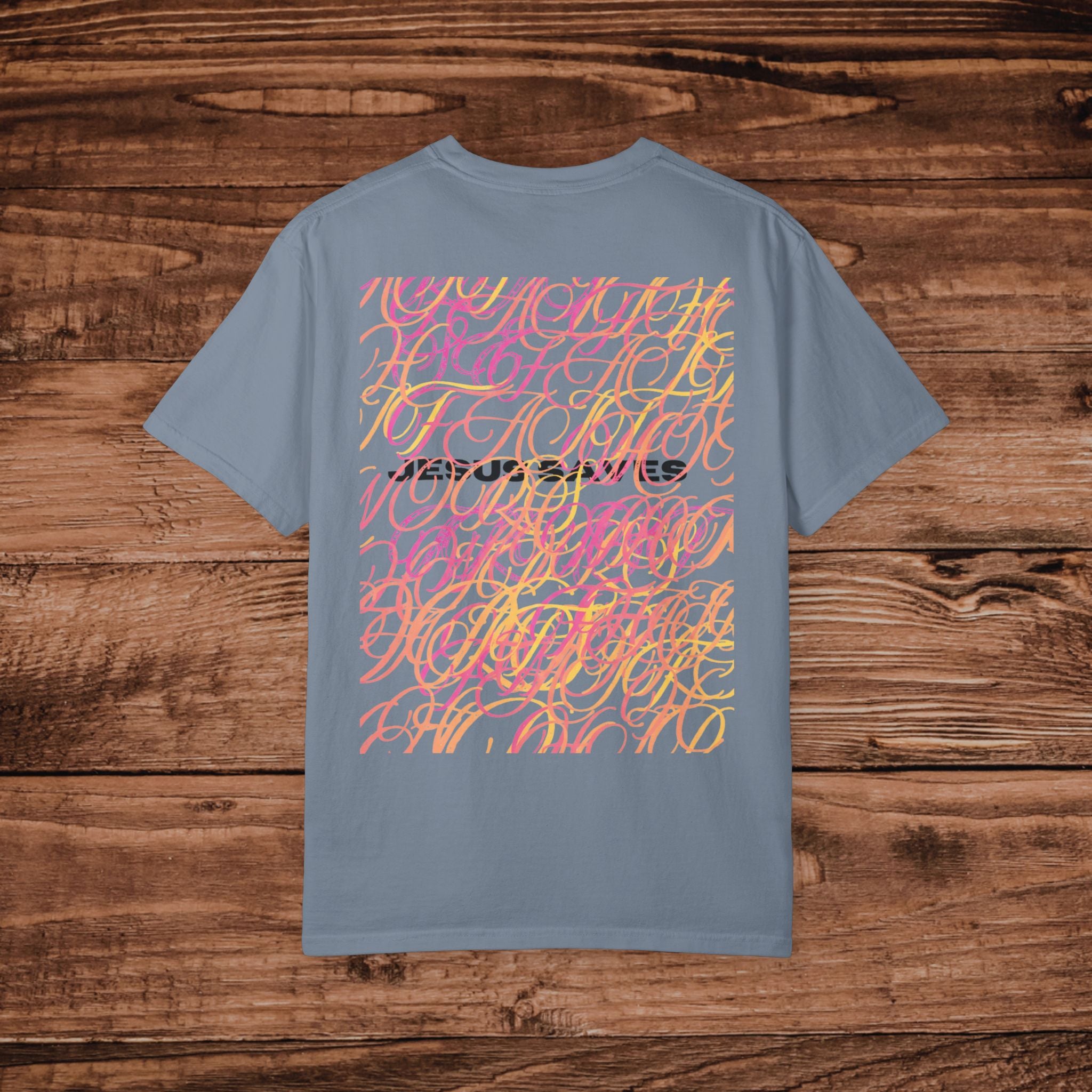 Jesus Saves Scribble Background T-shirt | Christian Tee