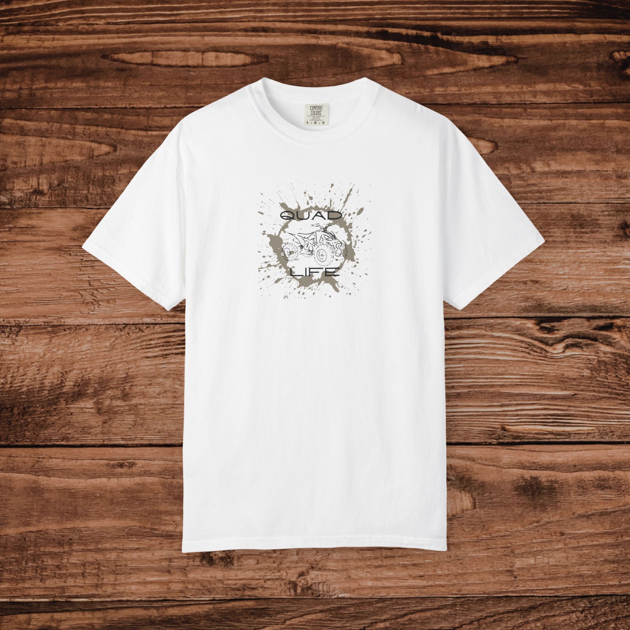Quad Life T-Shirt, ATV Off-Roading Graphic Tee, Four Wheeler Tee, Gift for Mud Riding Enthusiast, Aesthetic Outdoor Adventure Apparel