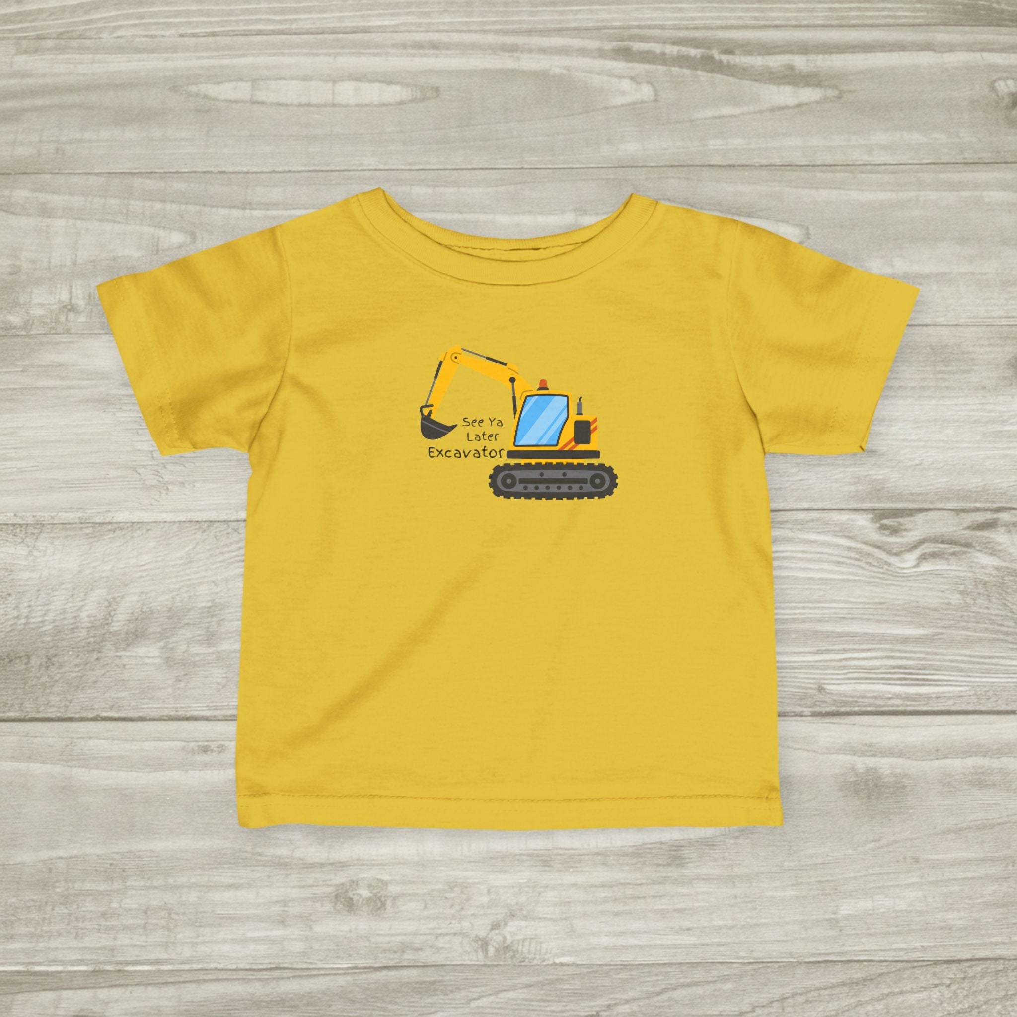 Excavator Infant Tee | Cute Construction Truck Graphic
