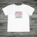Walk By Faith Not Sight toddler tee | Christian faith kids shirt, pastel bubble lettering
