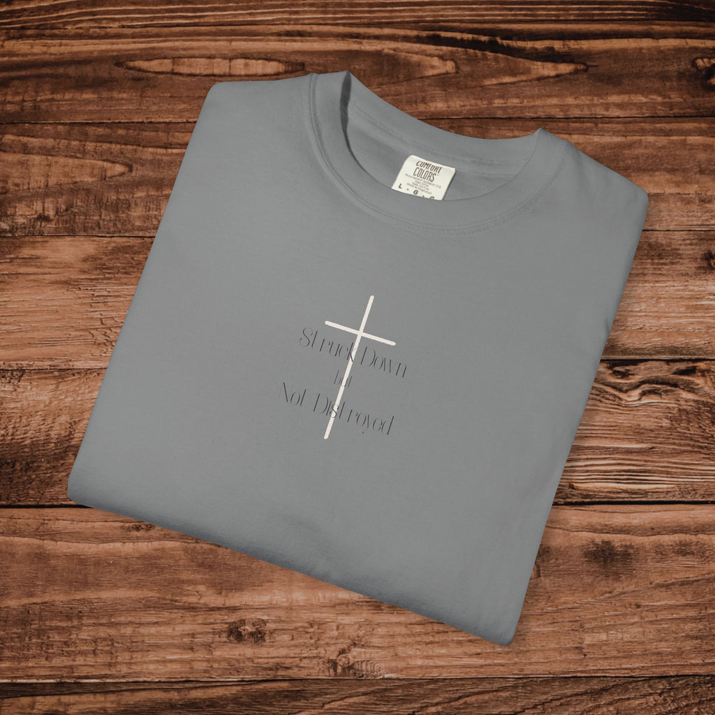 Adult T-shirt | Struck down but not destroyed Cross