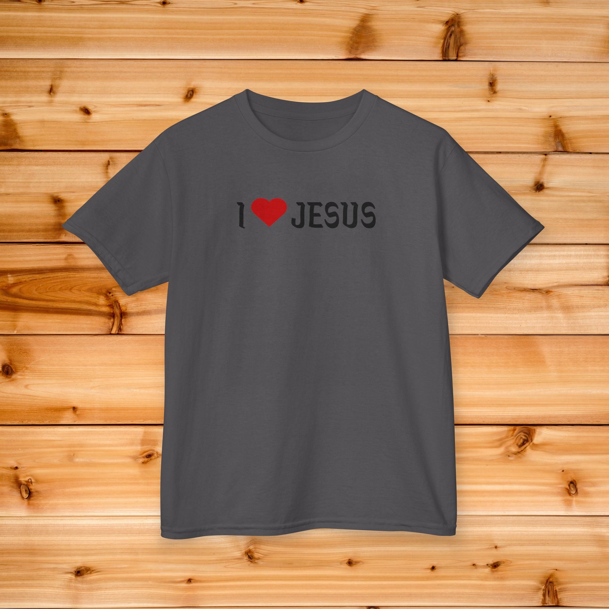 Kids I Love Jesus Kids Tee, Youth Christian Jesus Shirt, Kids summer graphic Tshirt, Faithful Kids tee, minimal graphic youth tee