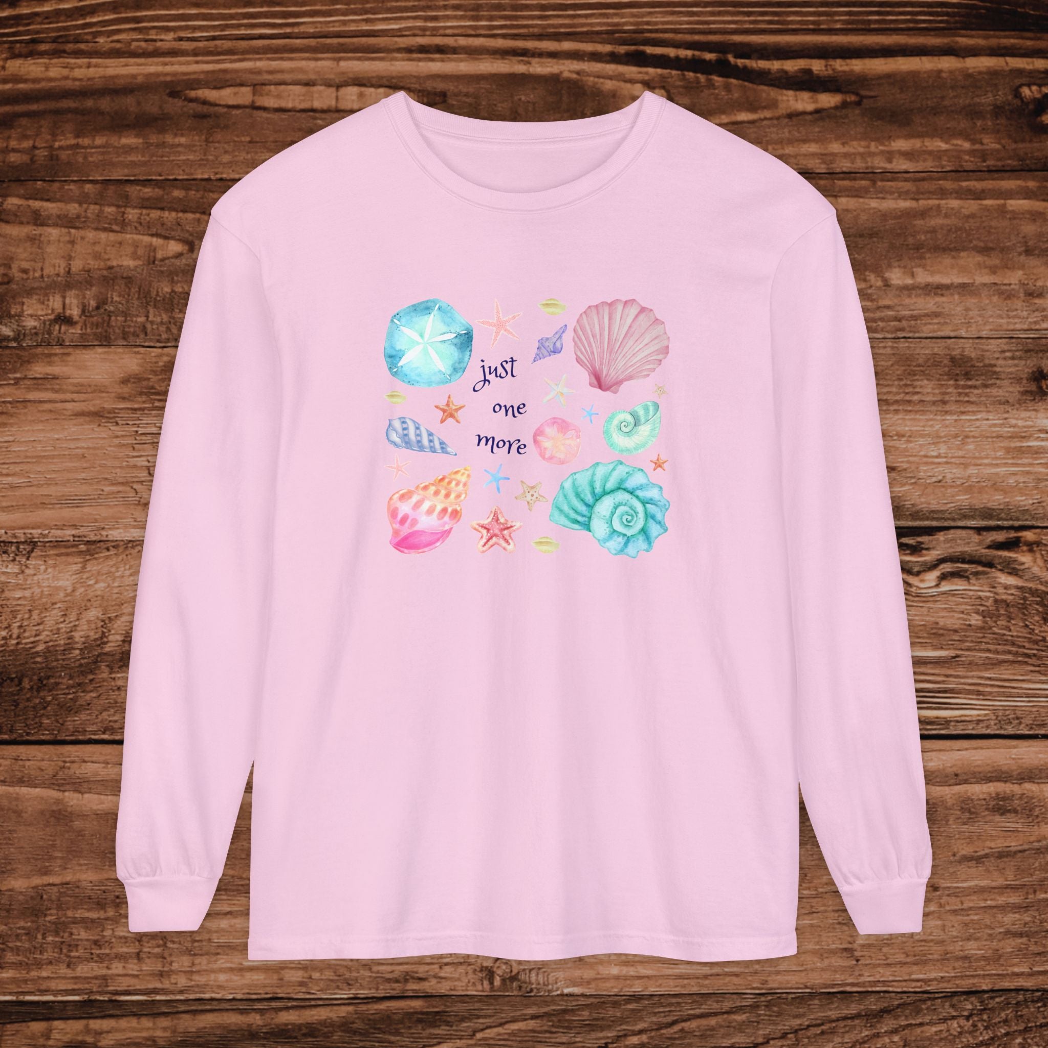 Seashell Lover Long Sleeve T-Shirt Pastel Shell motif