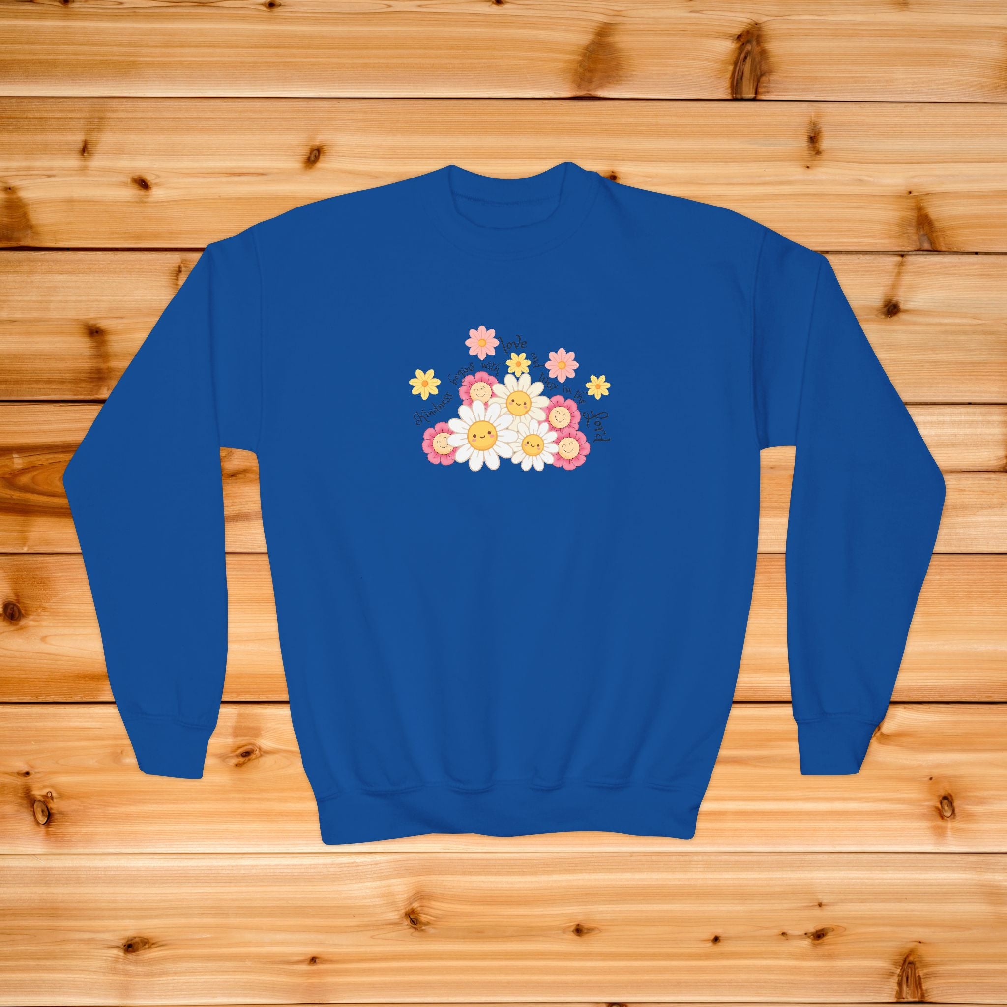 Daisy Kindness Youth Sweatshirt | Floral Kids Crewneck