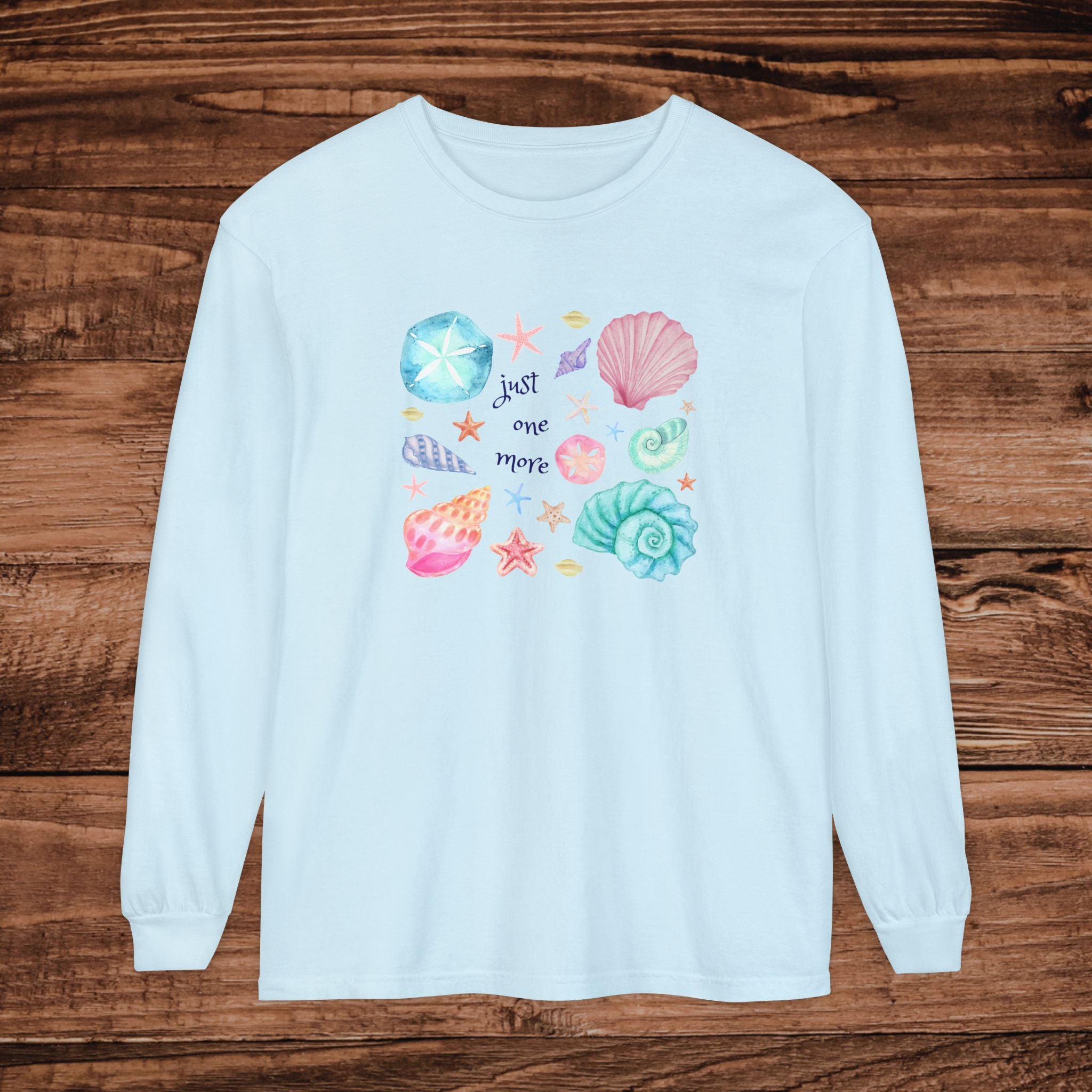 Seashell Lover Long Sleeve T-Shirt Pastel Shell motif