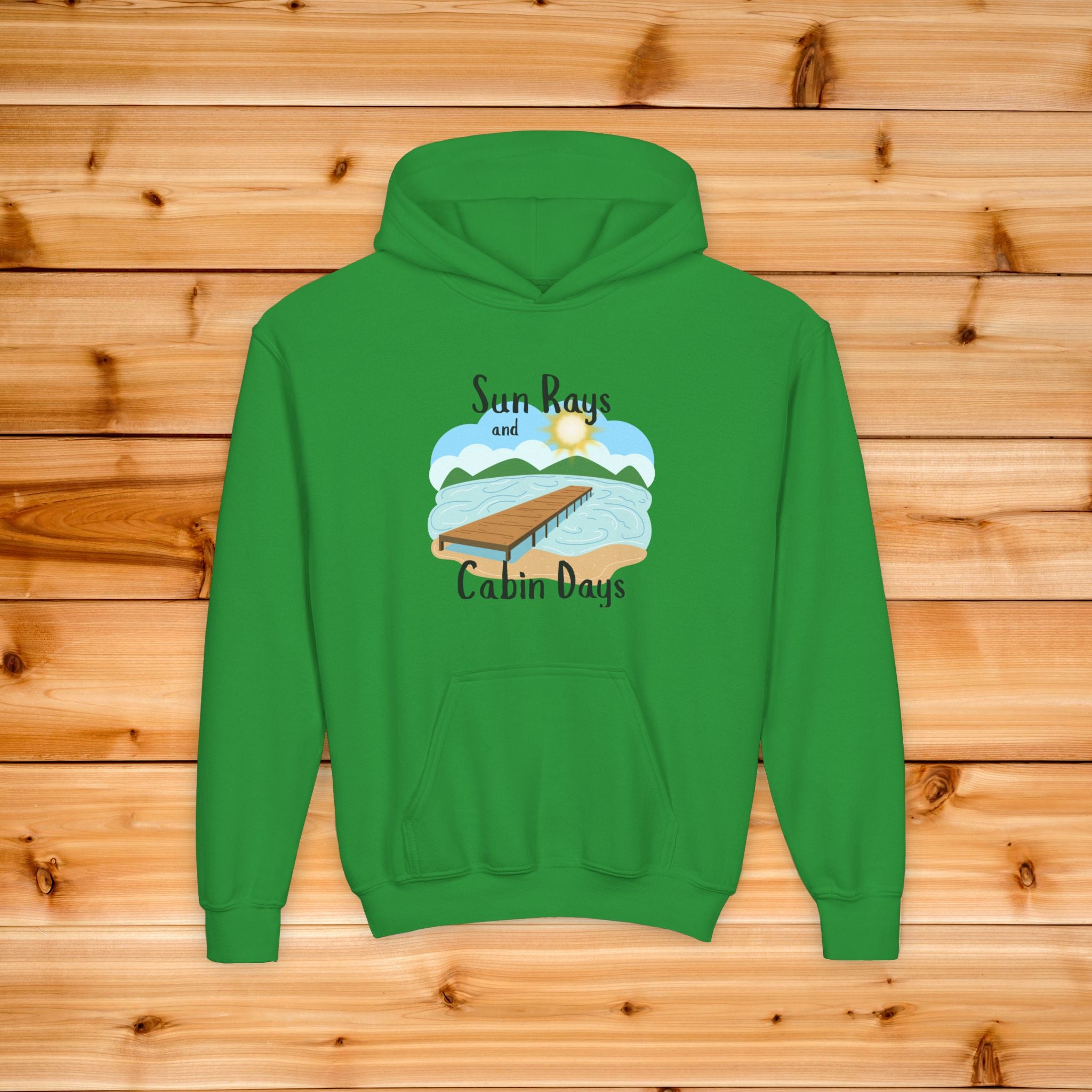 Sun Rays and Cabin Days Hoodie Lake Cabin Graphic