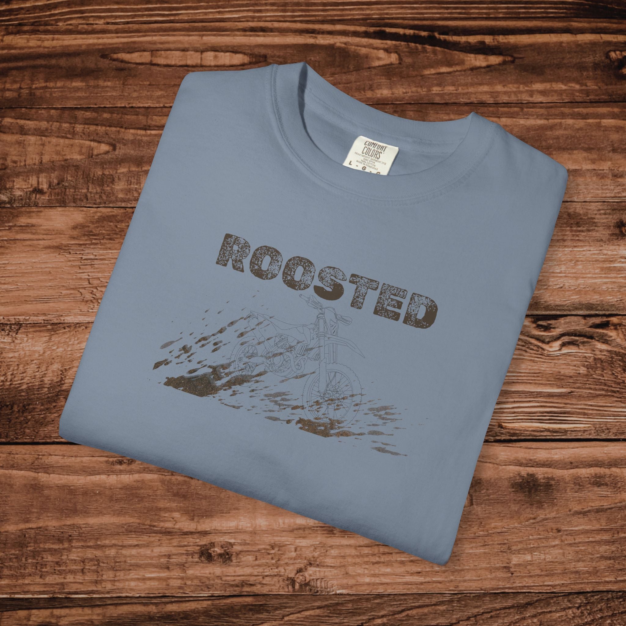 Dirt Bike T-Shirt Comfort Colors 1717, Vintage Motocross Graphic Tee, Retro Enduro Racing Shirt, Moto Life Gift, Roosted Off Road Apparel