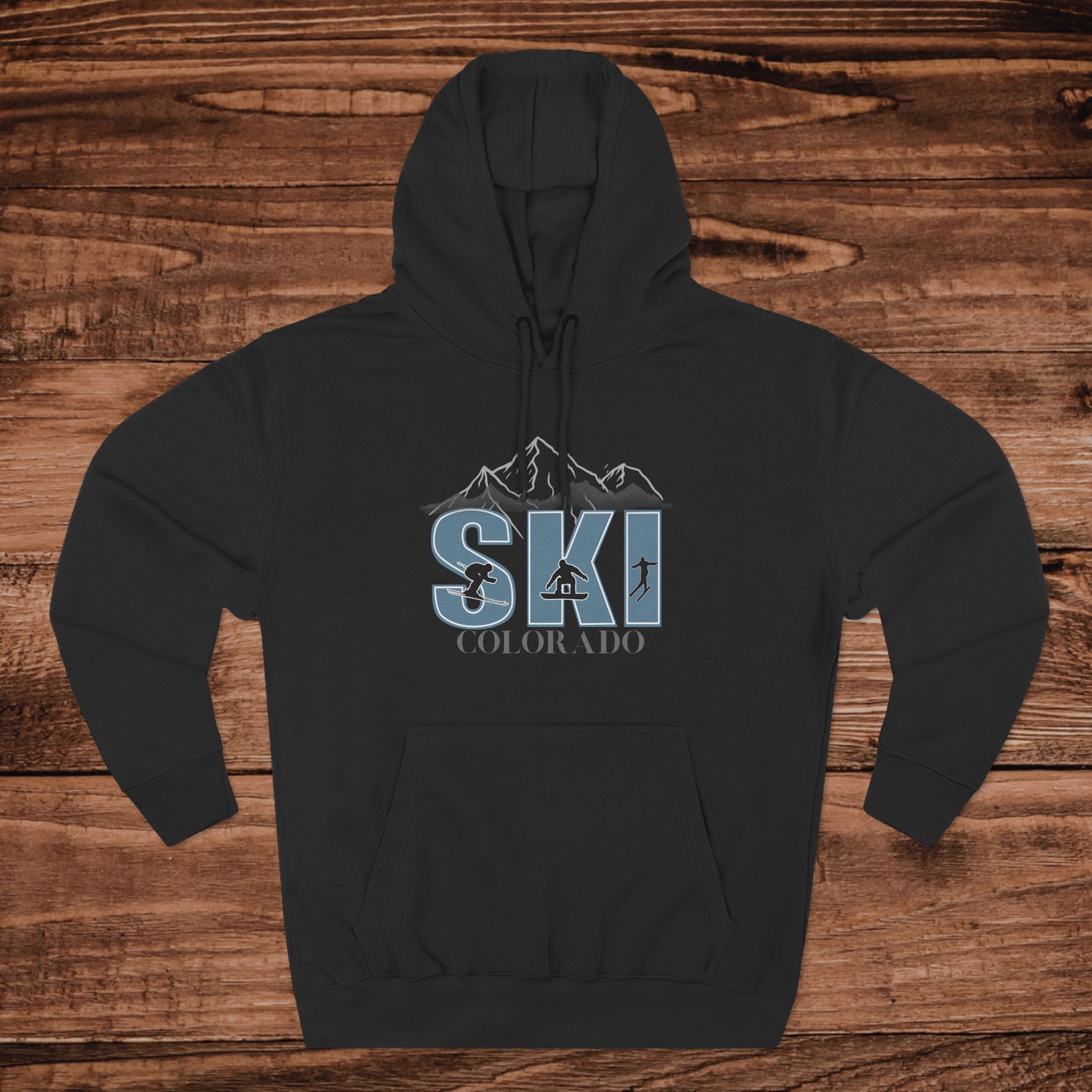 Ski Colorado Hoodie Retro Mountain Graphic Sweatshirt, Apres Ski Wear, Winter Vacation Gift for Skier, Colorado Souvenir Unisex Hoodie