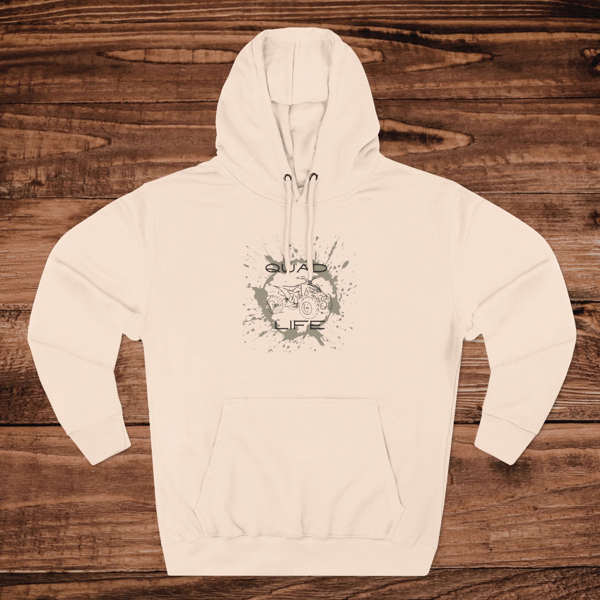 Quad Life Hoodie, ATV Off-Roading Sweatshirt, Four Wheeler Graphic Pullover, Mud Riding Enthusiast, Aesthetic Outdoor Adventure Apparel