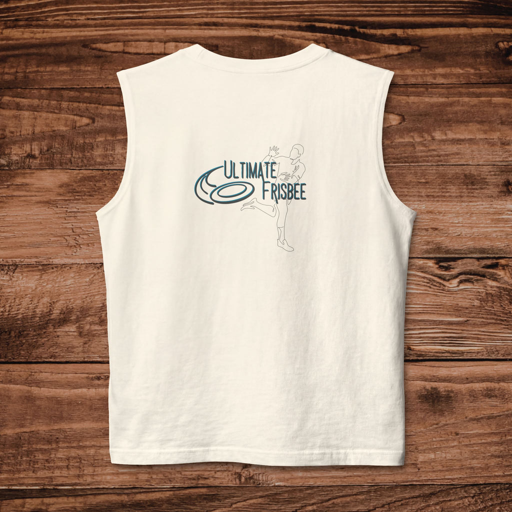 Ultimate Frisbee Tank Top, Mens Muscle Shirt, Disc Sports Apparel, Retro Ultimate Frisbee Gift, Aesthetic Summer Workout Tank, Jersey Cutoff