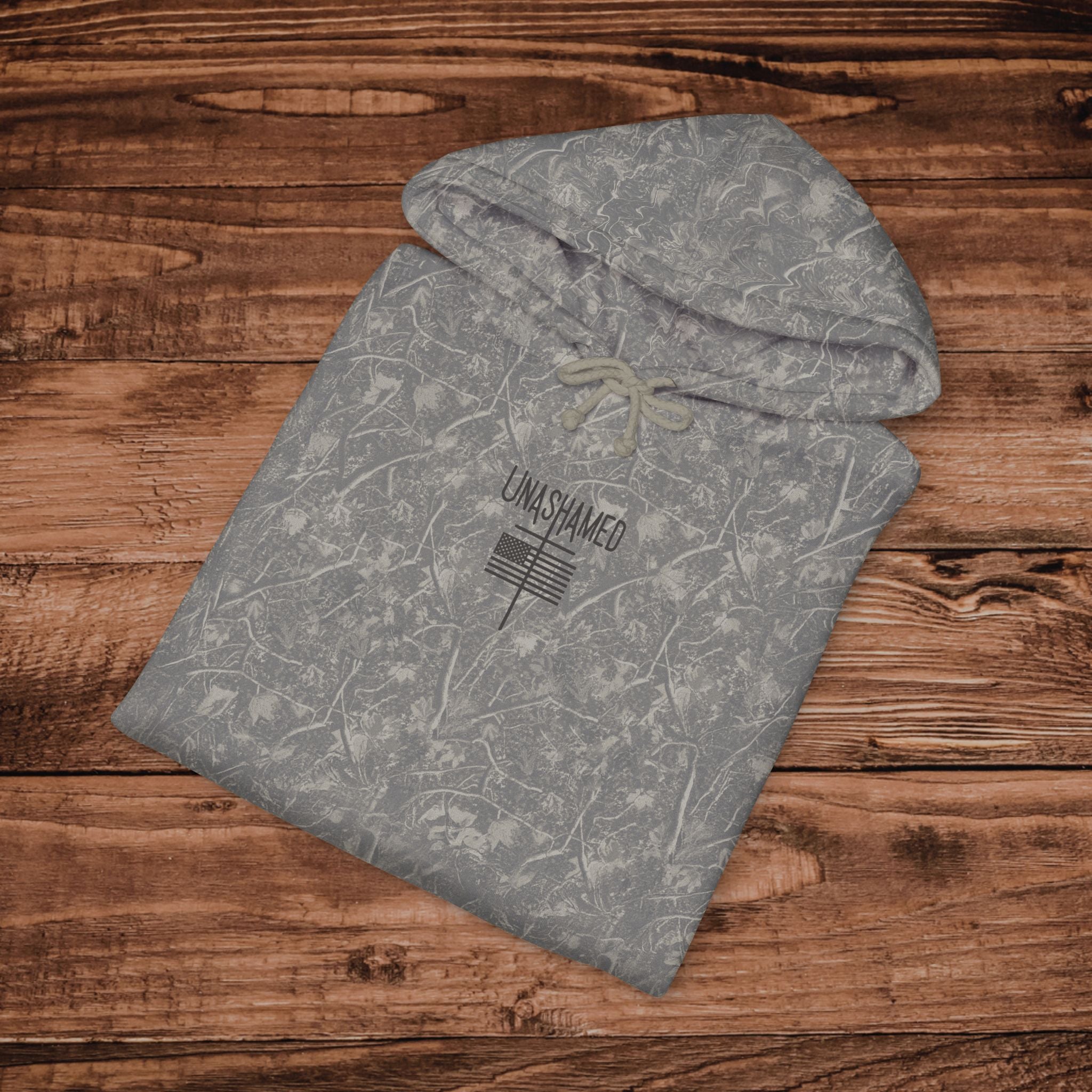 Embroidered Unashamed Camo Hoodie, Aesthetic Christian Camouflage Sweatshirt, American Faith Pullover Sweater