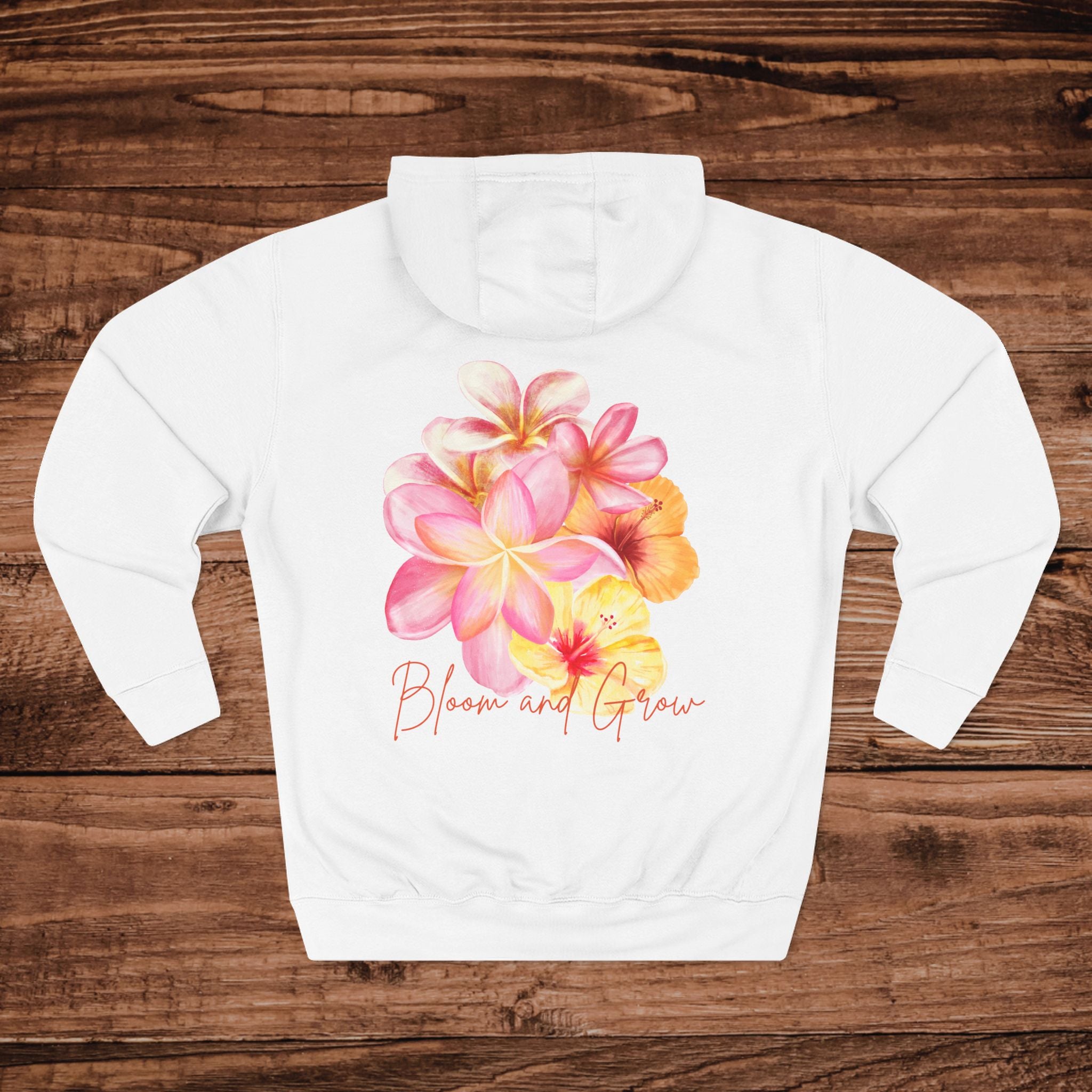 Relaxed Floral Hoodie Bloom and Grow Dual Graphics