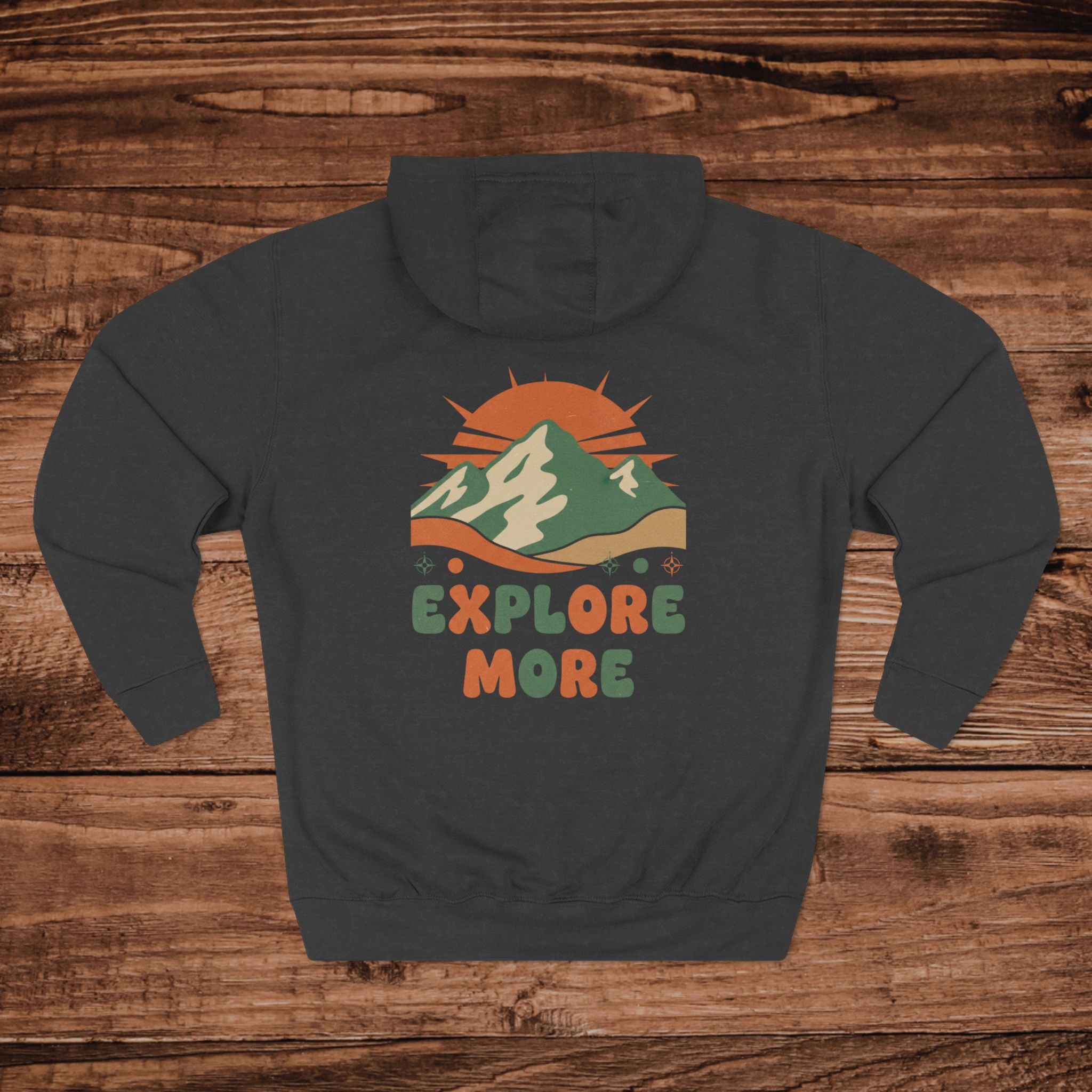 Explore More mountain design Hoodie | outdoor adventure slogan
