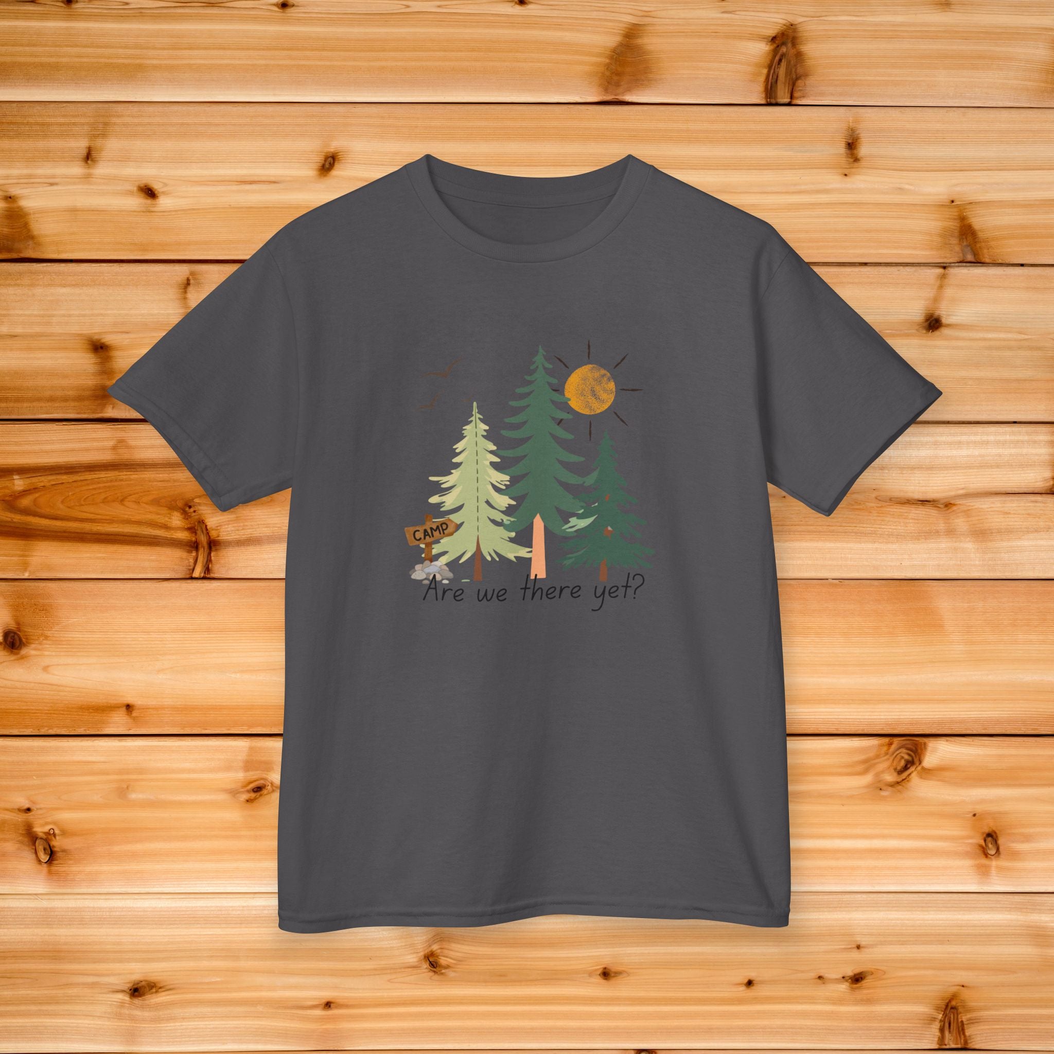 Kids Are We There Yet Summer Tee | Camping Kids Graphic Tshirt, Nature Kids Tee, Kids Vacation Tee, Kids Cabin Tshirt, Summer Camp Tee