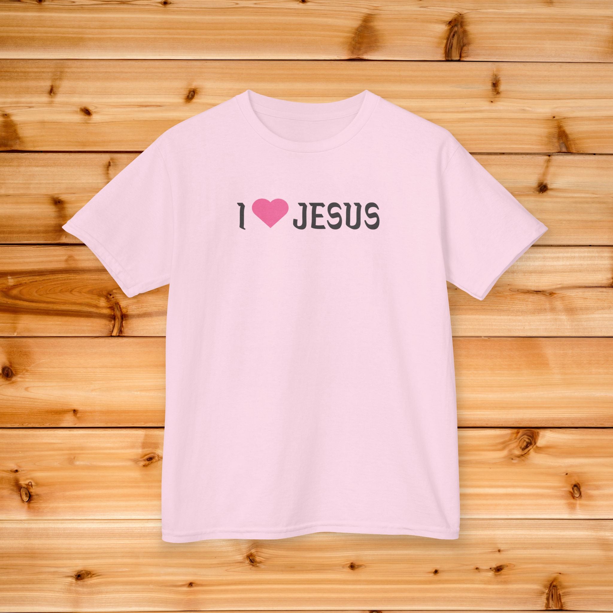 Kids I Love Jesus Kids Tee, Youth Christian Jesus Shirt, Kids summer graphic Tshirt, Faithful Kids tee, minimal graphic youth tee