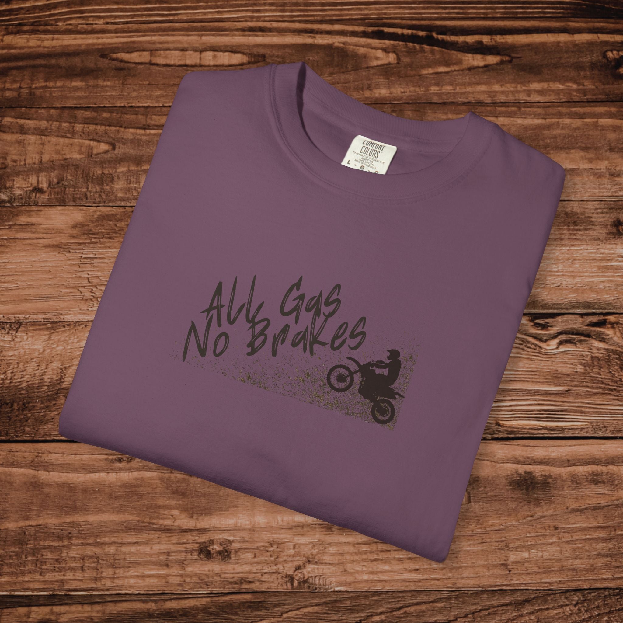 All Gas No Brakes T-Shirt, Dirt Bike Graphic Tee, Motocross Racing Shirt, Gift for Dirt Biker, Retro MX Racing Graphic Shirt