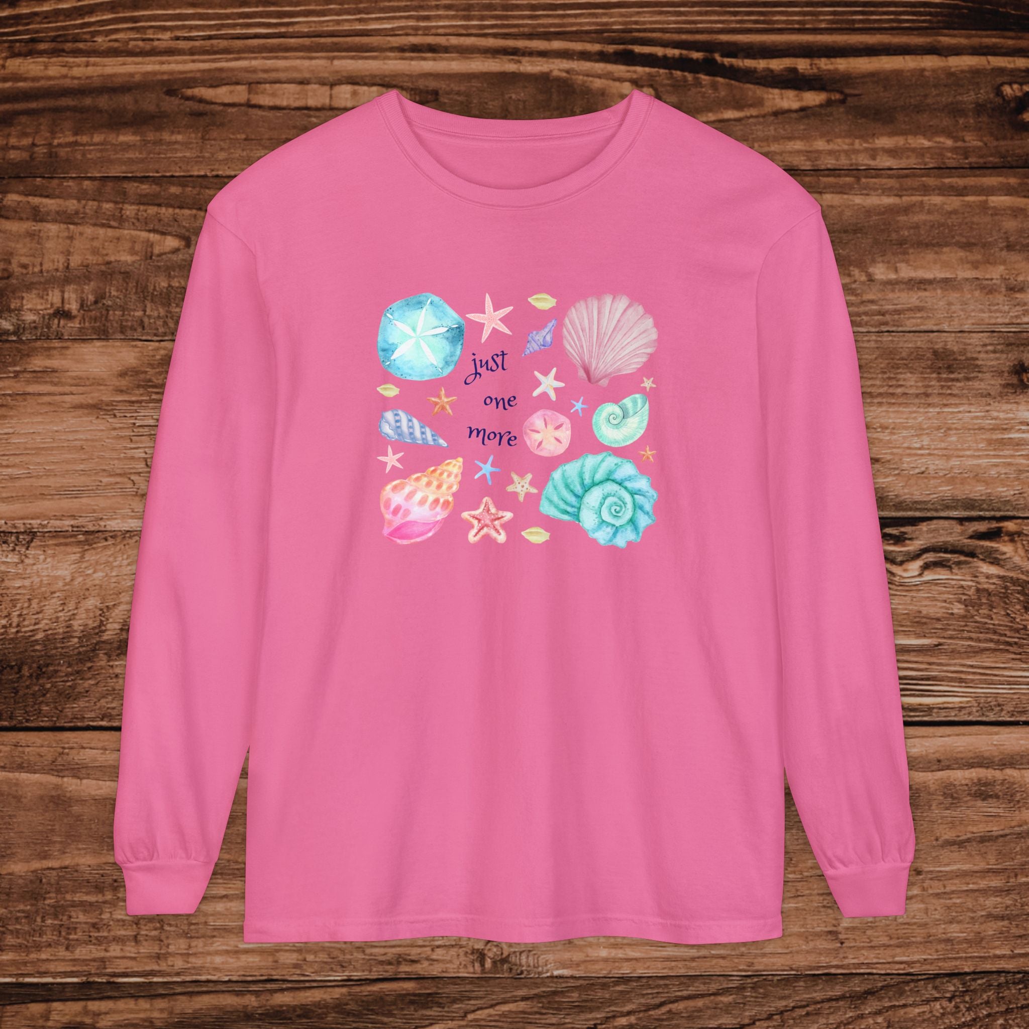 Seashell Lover Long Sleeve T-Shirt Pastel Shell motif