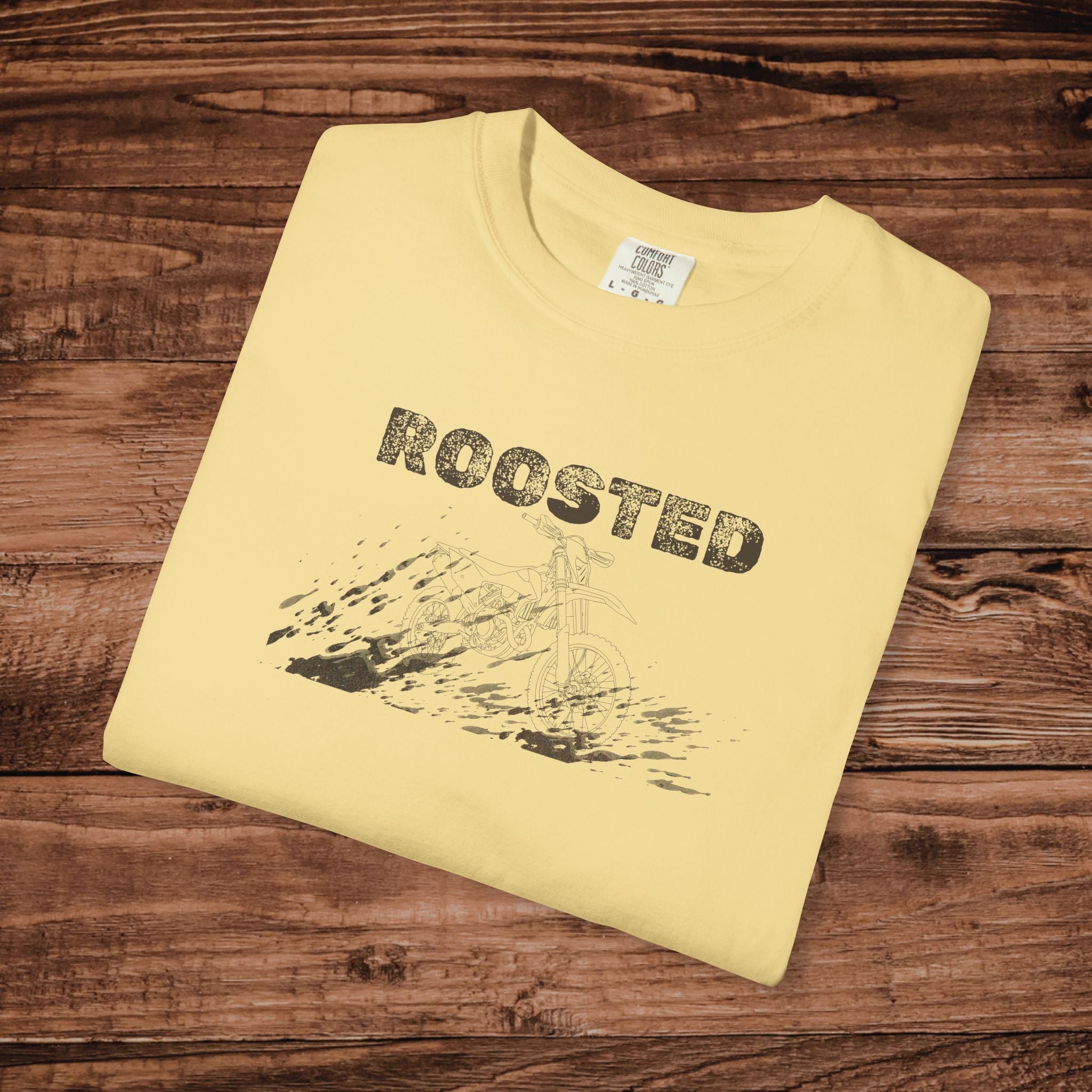 Dirt Bike T-Shirt Comfort Colors 1717, Vintage Motocross Graphic Tee, Retro Enduro Racing Shirt, Moto Life Gift, Roosted Off Road Apparel