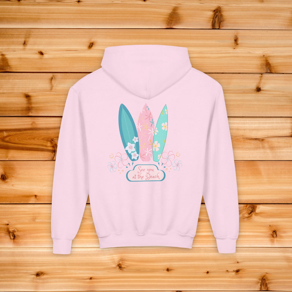 Surfboards Floral Design Youth Hoodie | Summer Beach Vibes