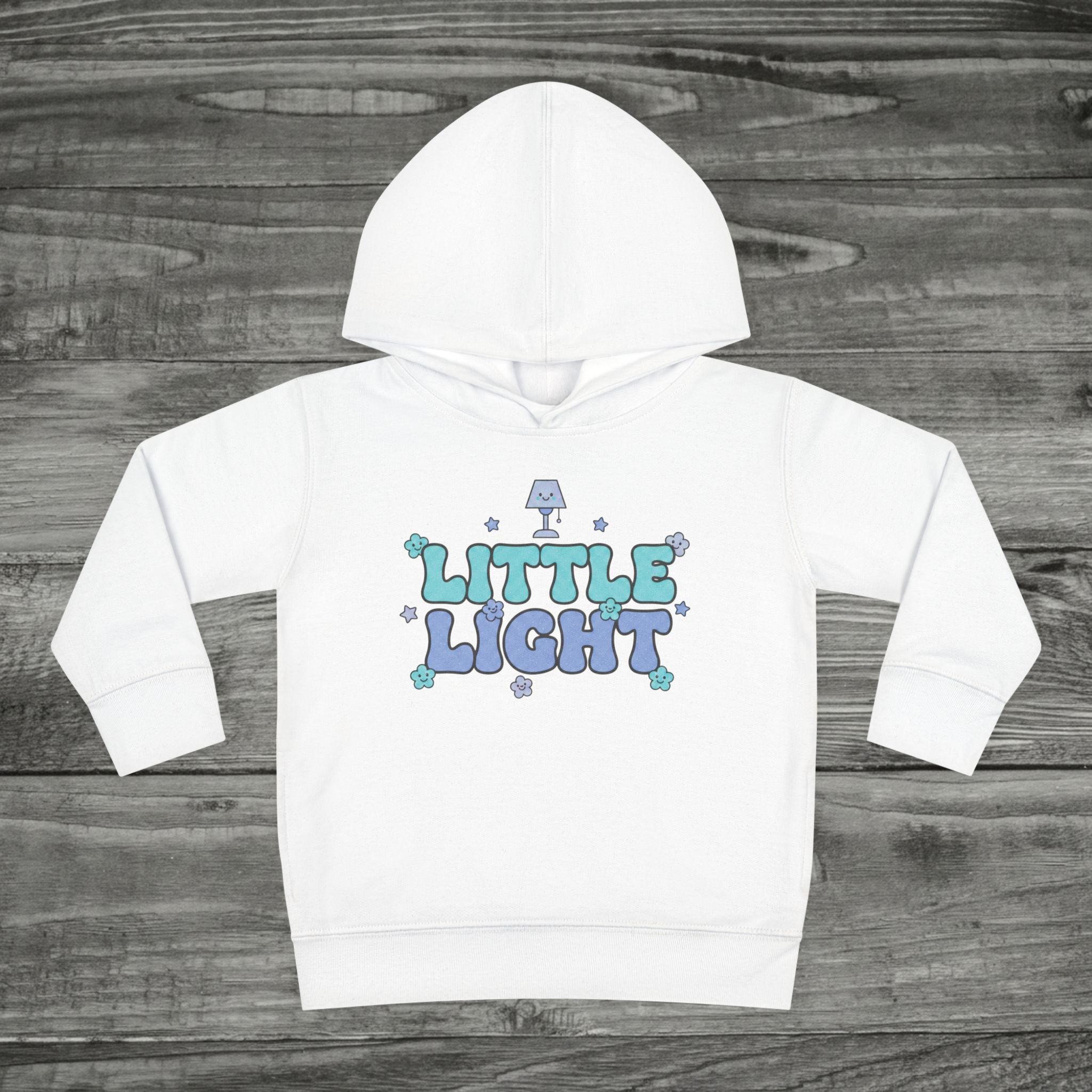 Little Light toddler hoodie Blue | kids pullover with lamp graphic
