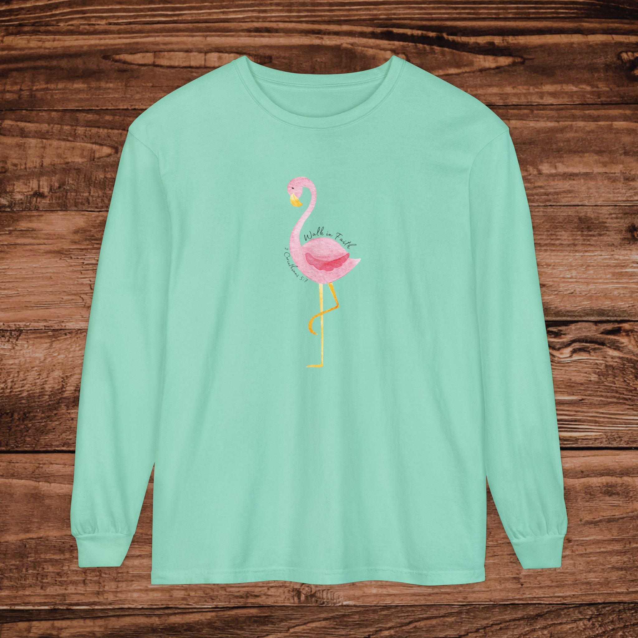 Flamingo Summer Nights Long Sleeve T-Shirt | Tropical Beach Vibe