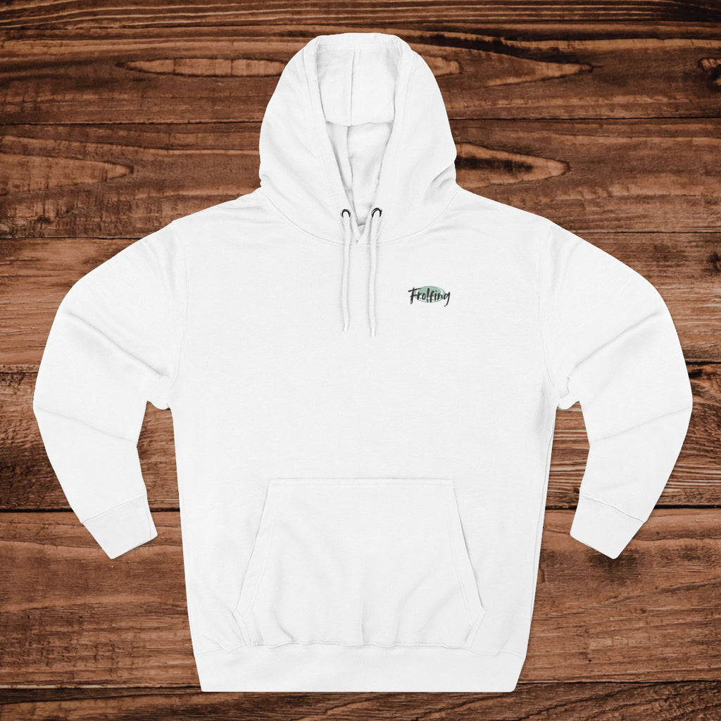 Frolfing Hoodie, Frisbee Golf Dual Graphic Pullover, Disc Golf Hoodie, Frolf Outdoor Sports Hoodie, Premium Three-Panel Fleece Hoodie